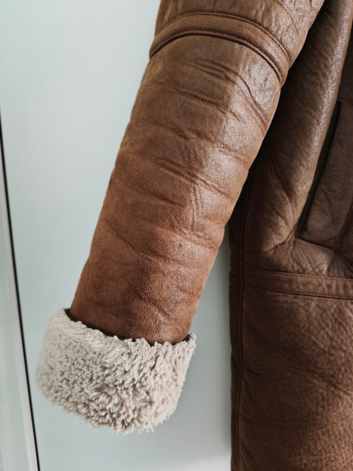 Dikke winterjas met teddy voering - rits defect, Bruin, TRF Outerwear, Gedragen, Ophalen