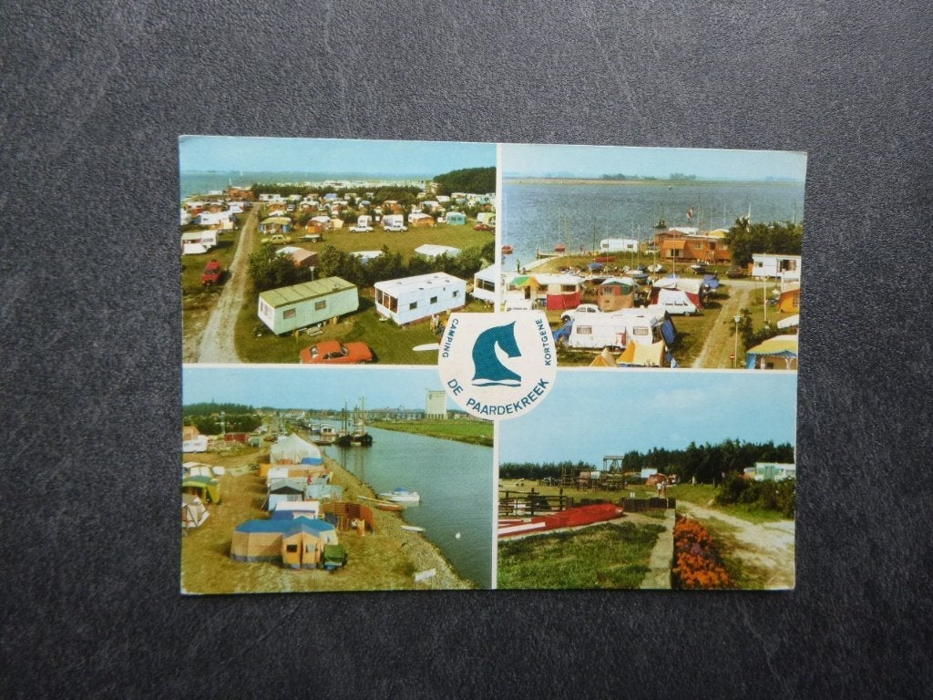 Kortgene, de Paardekreek/panorama 1977, Verzenden, 1960 tot 1980, Gelopen, Noord-Brabant