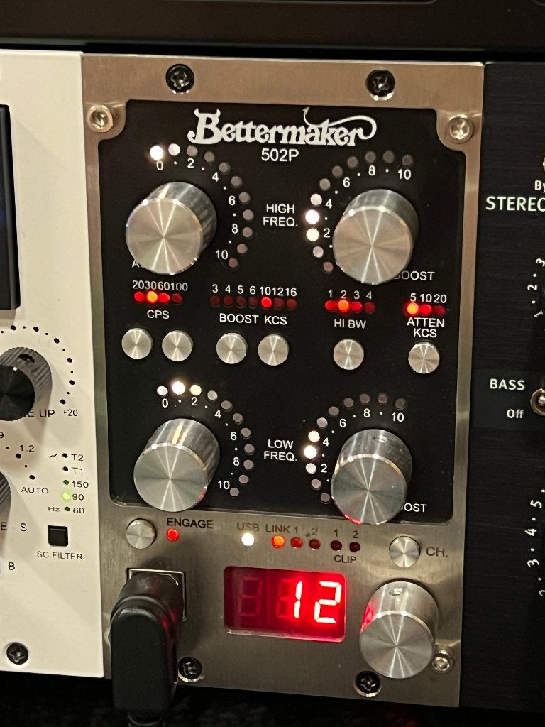 Bettermaker EQ502P - Stereo Pultec solid state EQ 500 series, Ophalen of Verzenden, Zo goed als nieuw, Volume