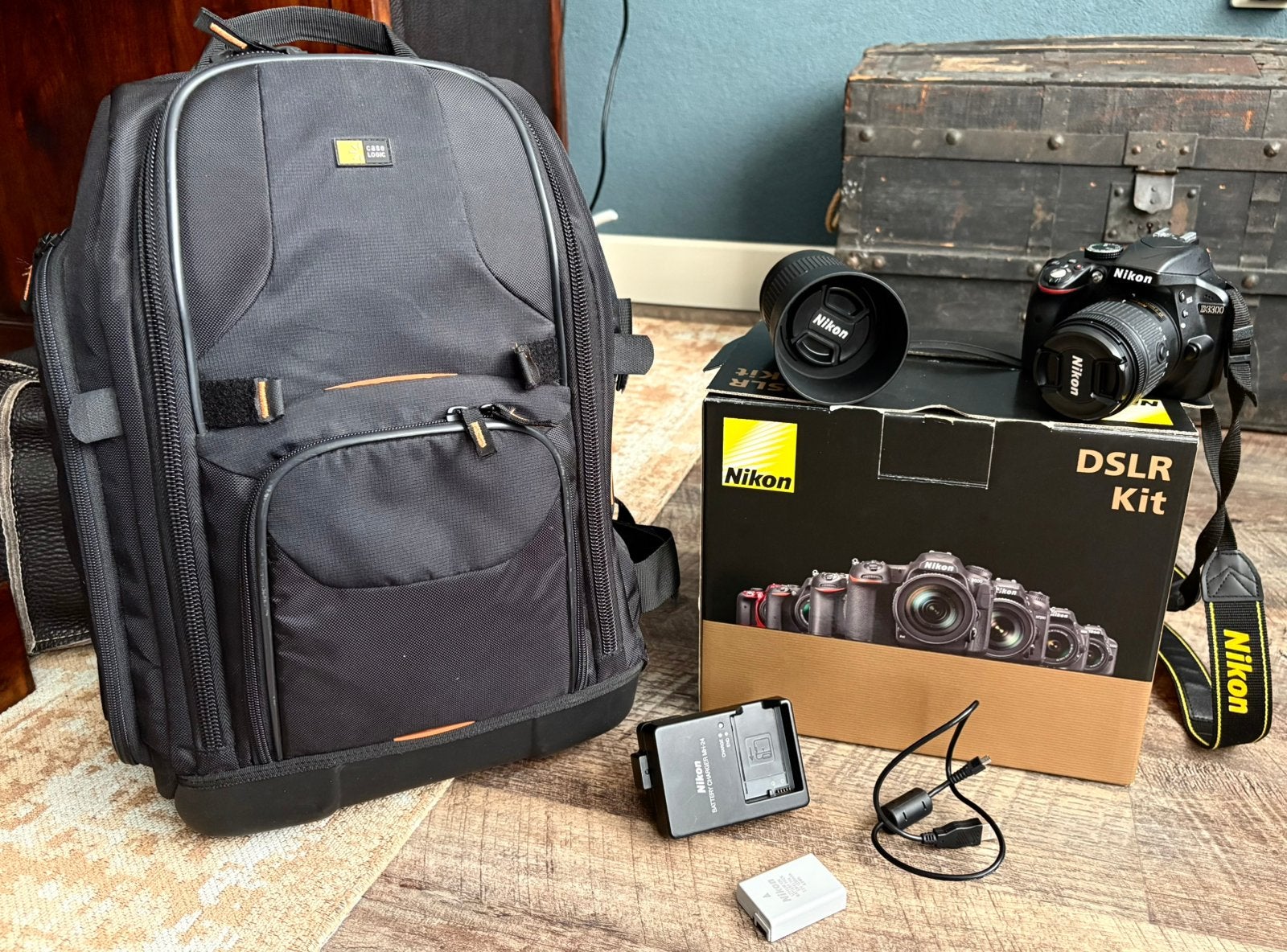 Nikon D3300, 2 Nikon lenzen incl toebehoren, Ophalen, Zo goed als nieuw, Rugtas, Overige merken
