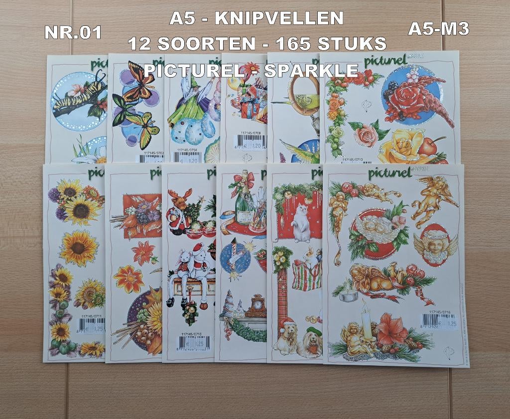 03...A5 KNIPVELLEN 21 SOORTEN-347 VELLEN (2 series), Ophalen of Verzenden, Nieuw, Overige thema's, Knipvel