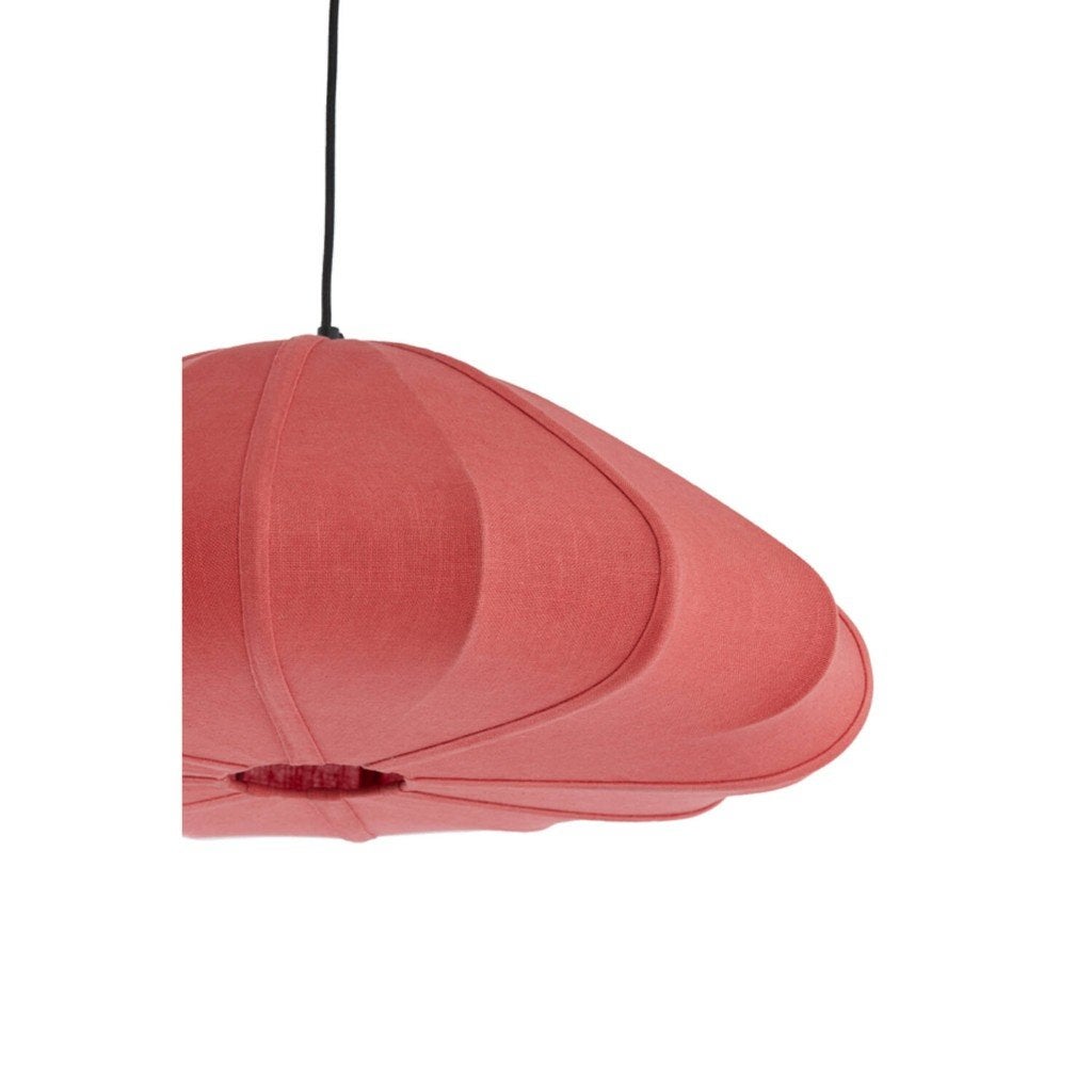 Sfeervolle hanglamp CESANO koraal roze Light & Living stof, Ophalen of Verzenden, Nieuw, Stof, Minder dan 50 cm