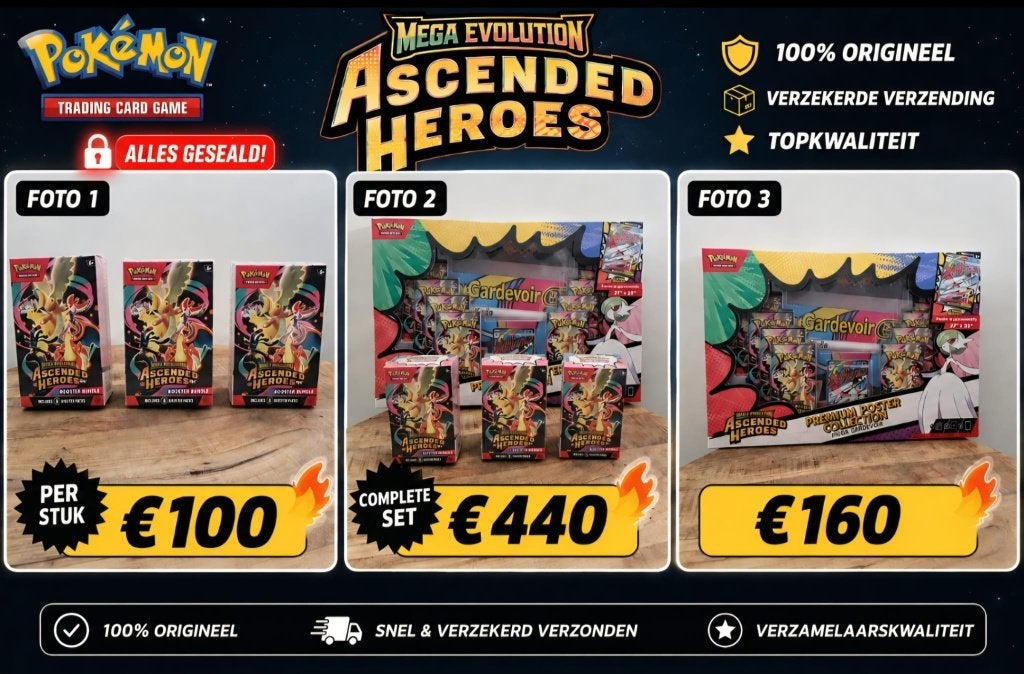 Pokemon Ascended Heroes (Gesealed), Ophalen of Verzenden, Nieuw, Booster, Foil