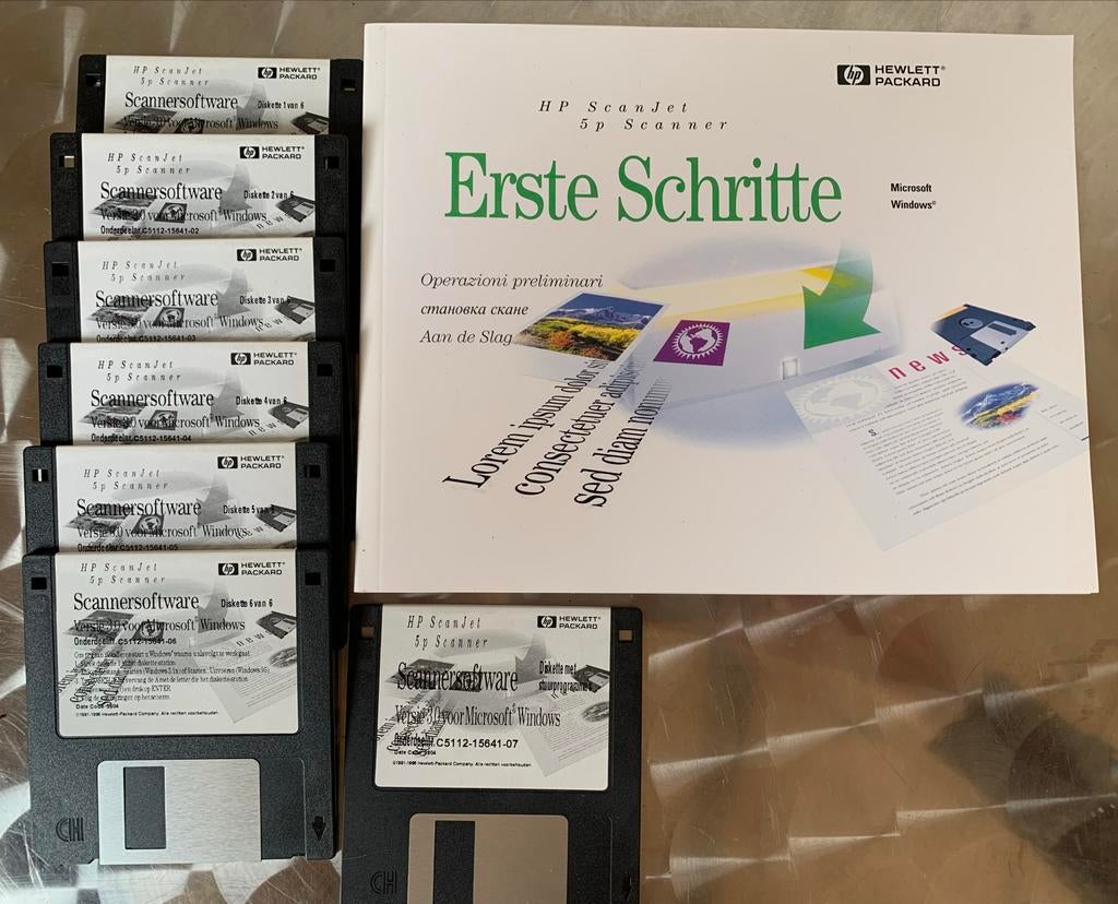HP ScanJet 5p Scanner Software & Handleidingen (Nieuw), Ophalen of Verzenden, Nieuw, Windows