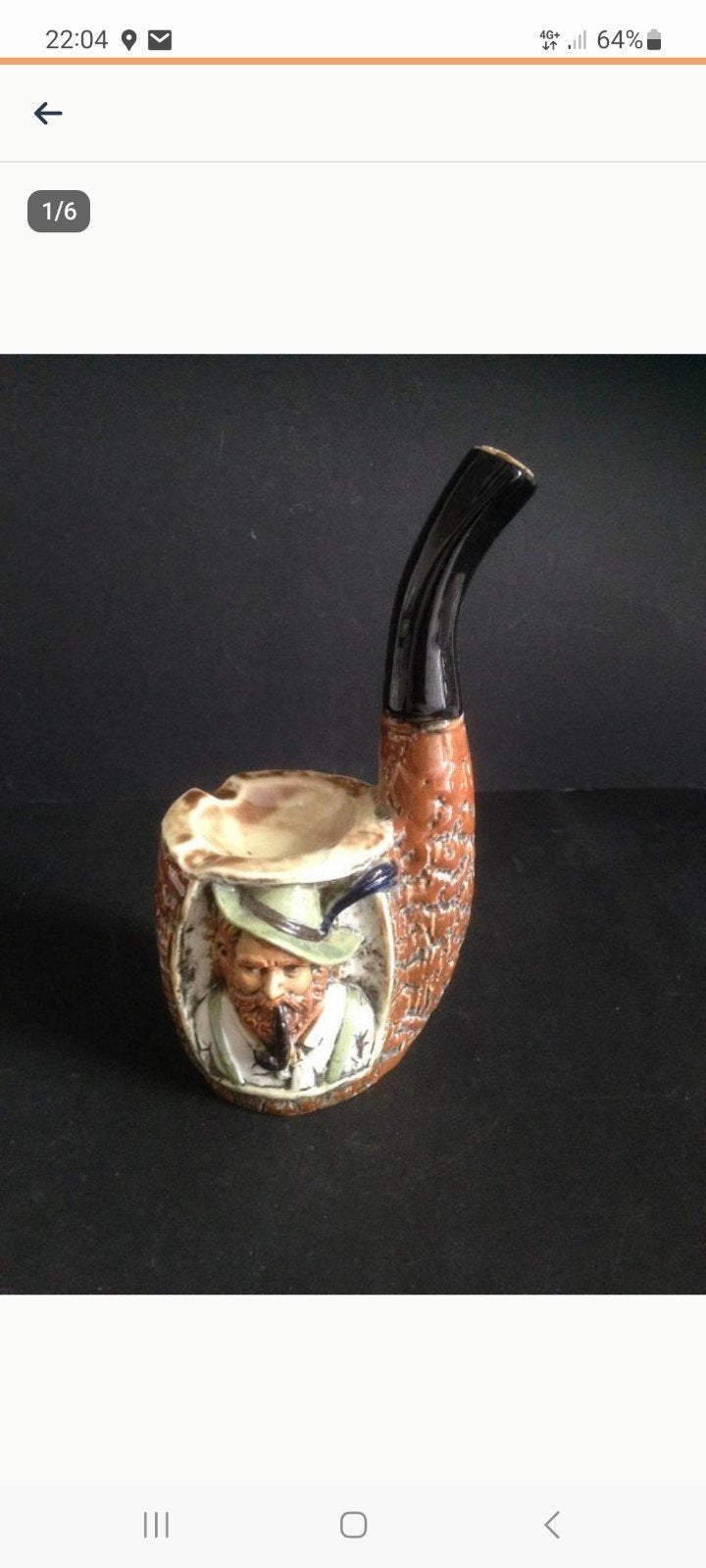 Drankflesje en asbak in de vorm van een pijp - Tirolerman, Antiek en Kunst, Ophalen of Verzenden