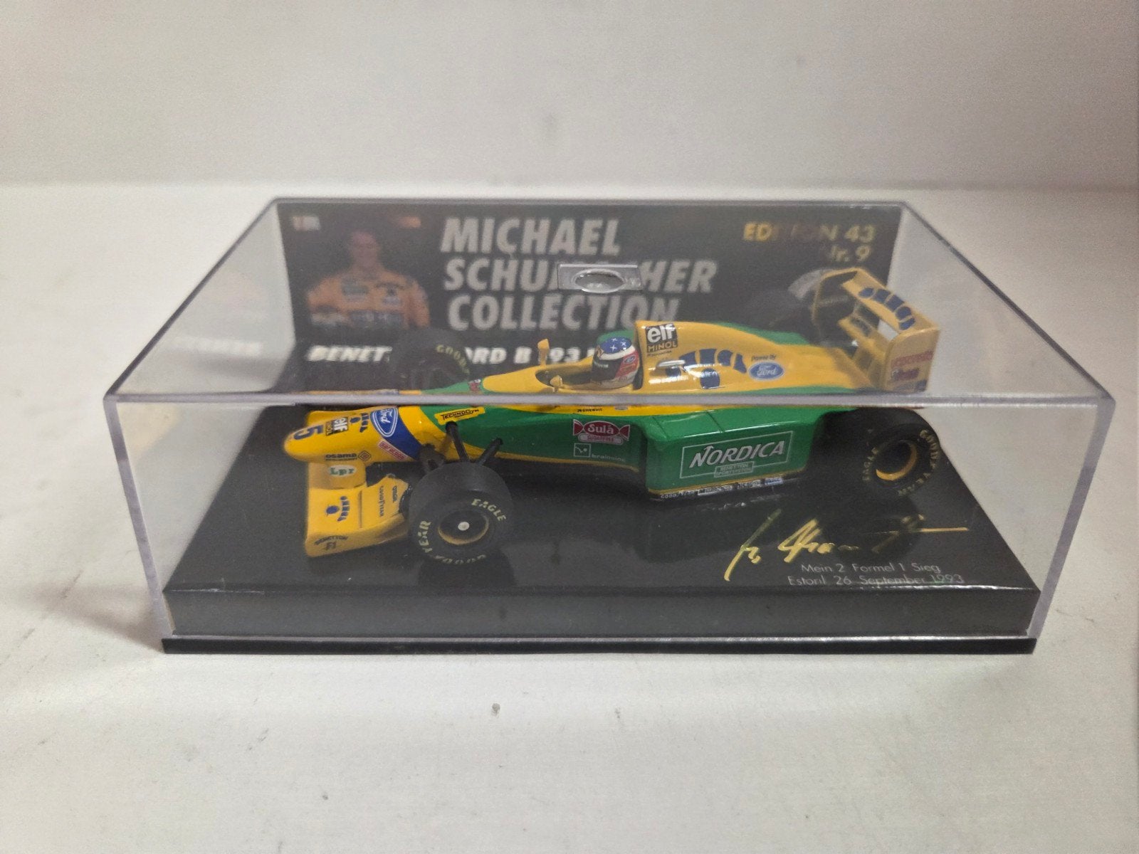 Minichamps F1 Benetton Ford B 193 B M Schumacher 1:43, Hobby en Vrije tijd, Modelauto's | 1:43, Auto, ., Ophalen of Verzenden