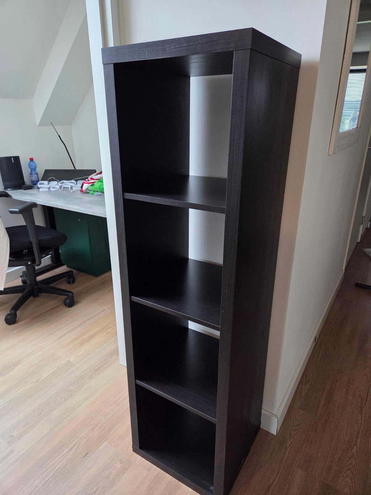 Ikea Kallax Kast 42 x 147 cm - Zwartbruin, Ophalen, Met plank(en), Minder dan 50 cm, Gebruikt