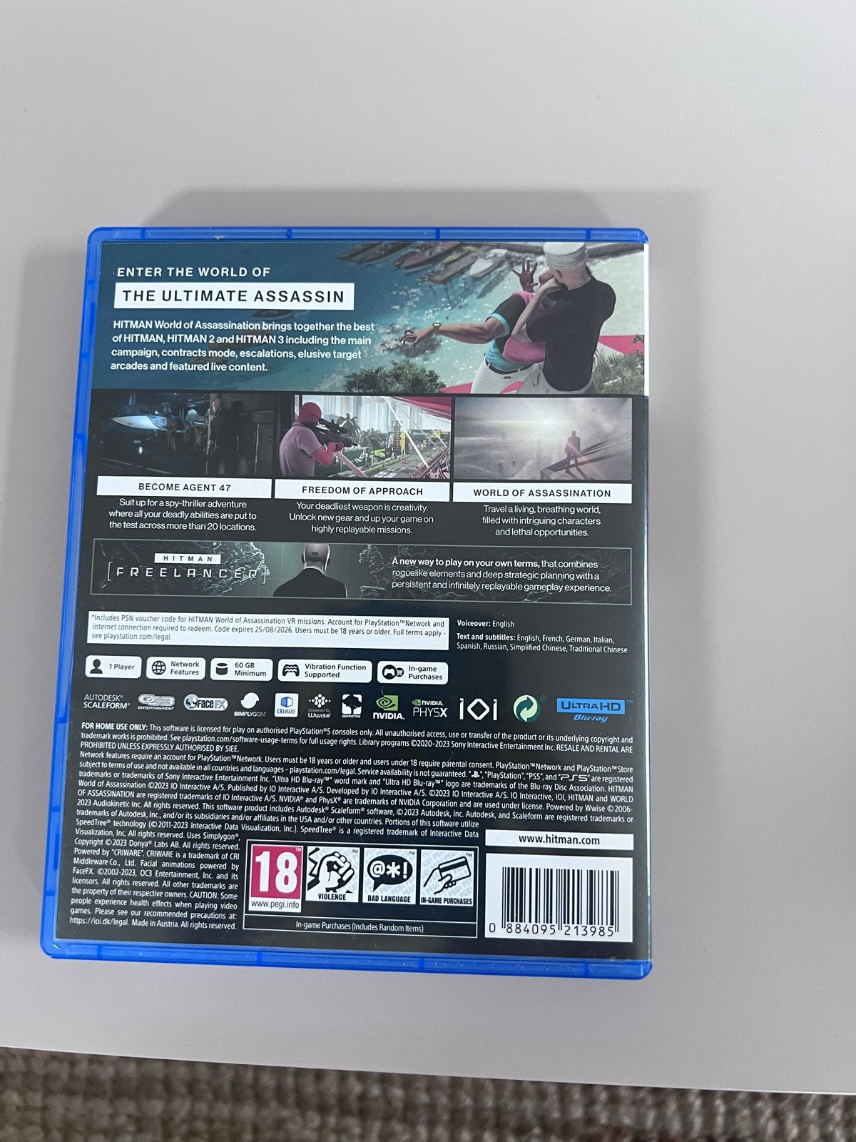 Grand Theft Auto V (GTA 5) PS5 & Hitman World of Assassinati, Online, Vanaf 18 jaar, 1 speler, Zo goed als nieuw