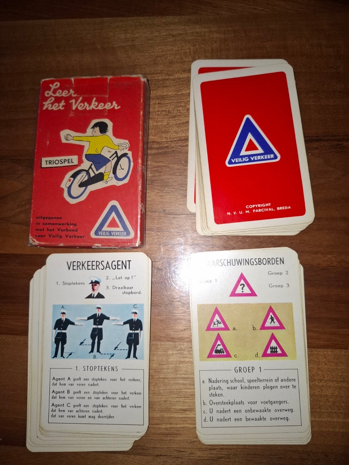 Zeldzaam Vintage 'Leer het Verkeer' Triospel Parcival Breda, Ophalen of Verzenden, Gebruikt, N.V.U.M. Parcival, Breda