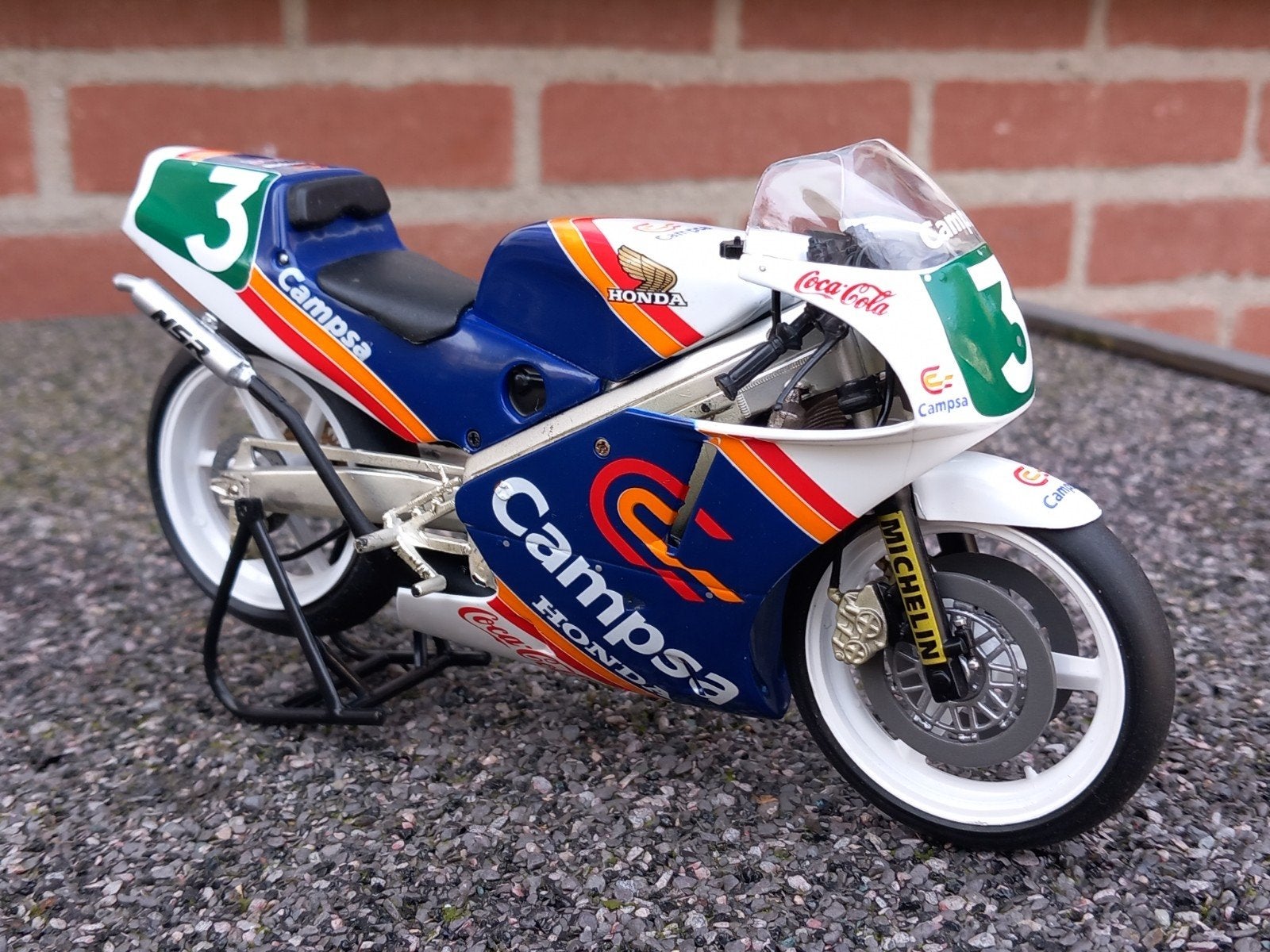Honda NSR 250cc #3 Sito Pons 1988, Ophalen of Verzenden, Zo goed als nieuw, 1:9 t/m 1:12, Motor