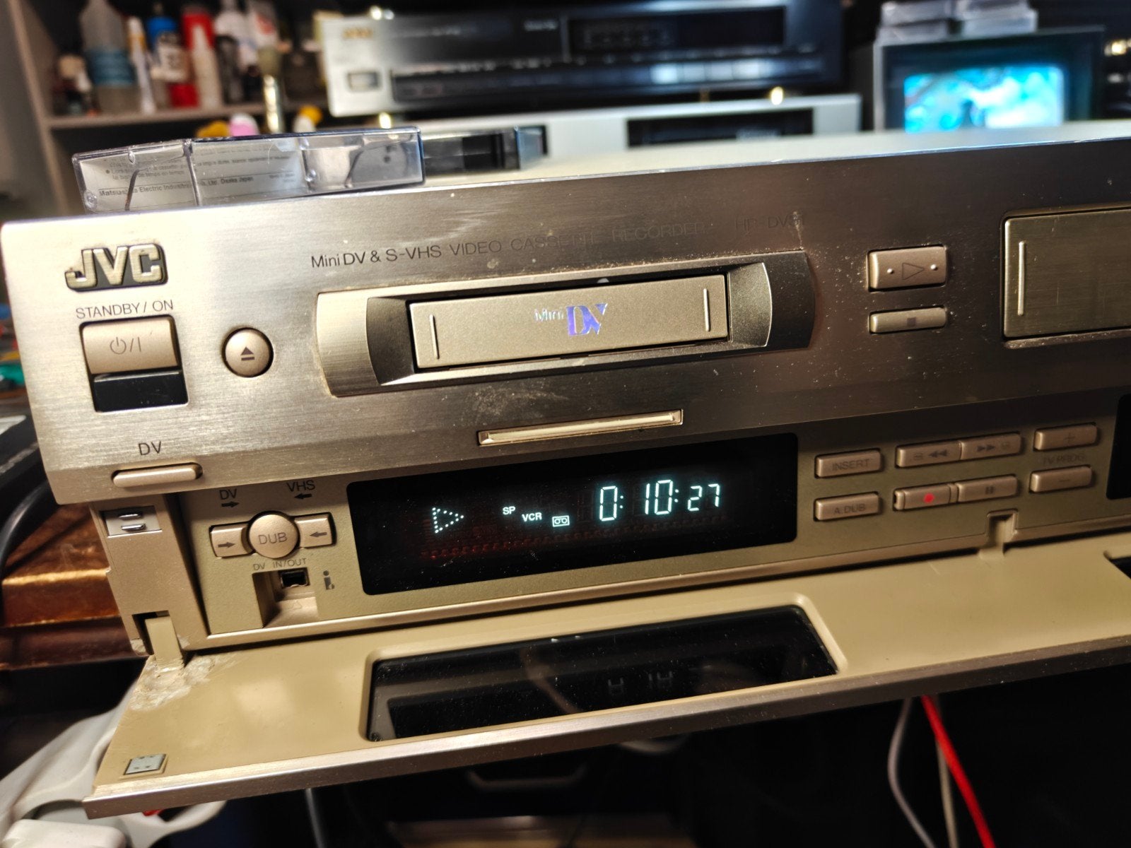 Jvc hr-dvs1 minidv / S-VHS  combi met afstandbediening, Ophalen of Verzenden