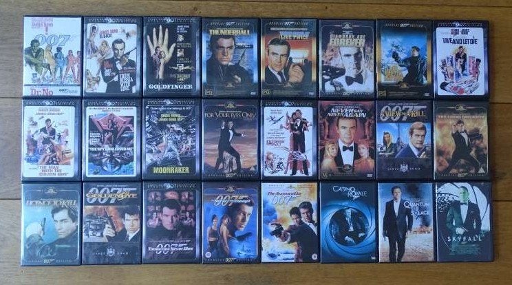 24 James Bond films op DVD 007, Vanaf 12 jaar, Ophalen of Verzenden, Zo goed als nieuw, Actie