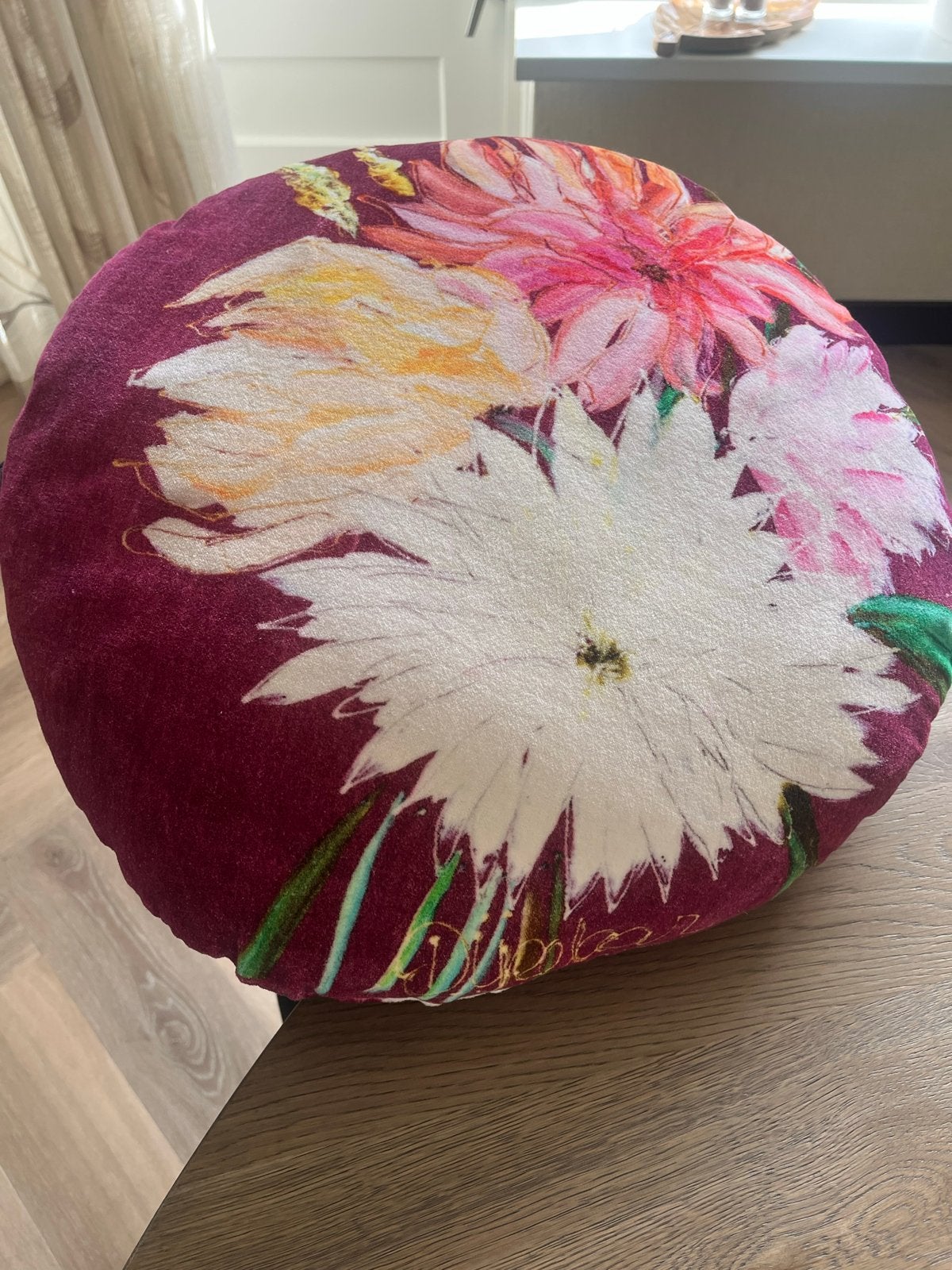 Doortje IJpelaar Sierkussen - Rond met Bloemenprint, Overige merken, Meerkleurig, Met print, Rond