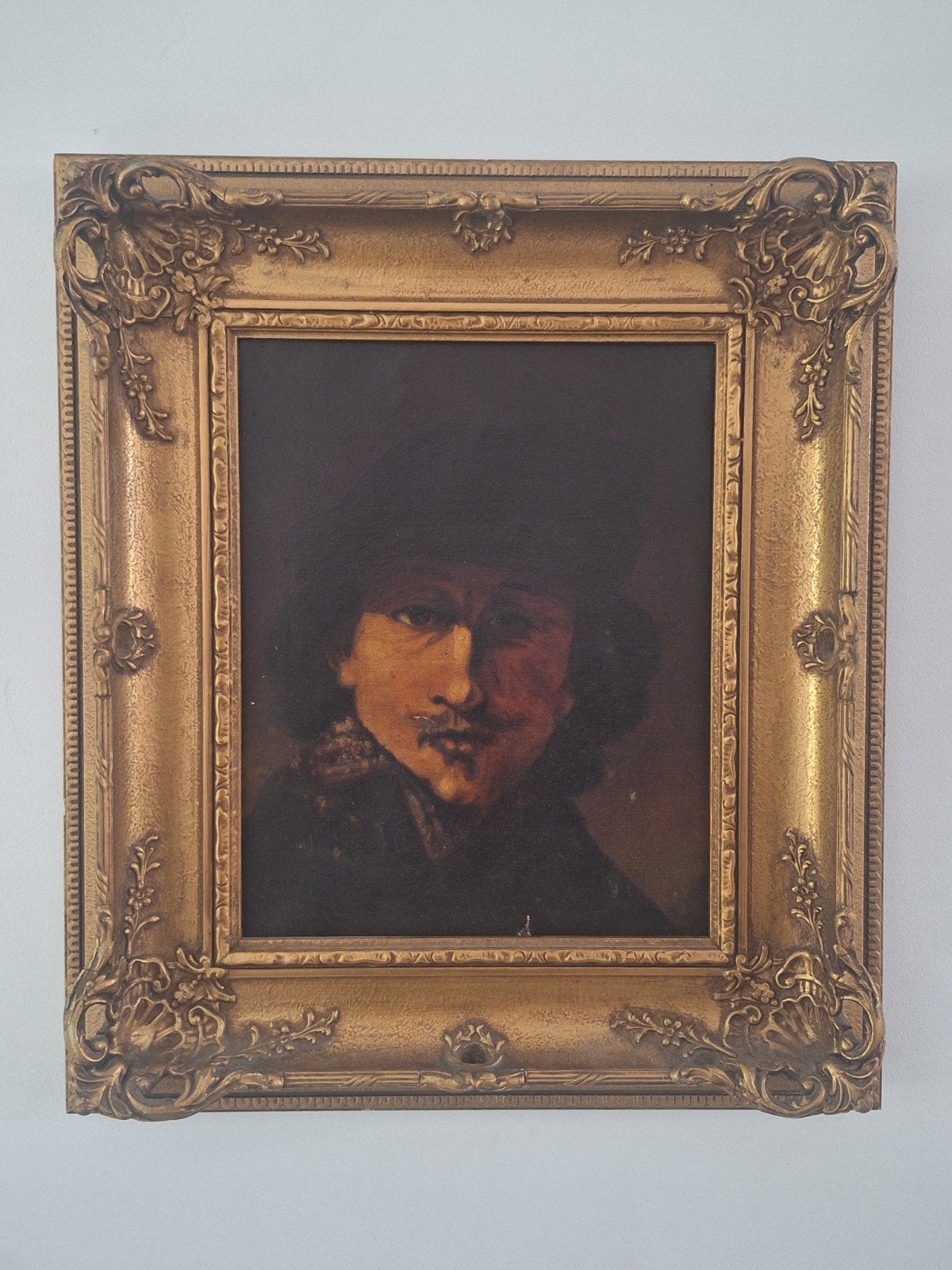 Rembrandt Zelfportret met fluwelen baret en bontkraag, Antiek en Kunst, Kunst | Schilderijen | Klassiek, Doek, Portret of Personen
