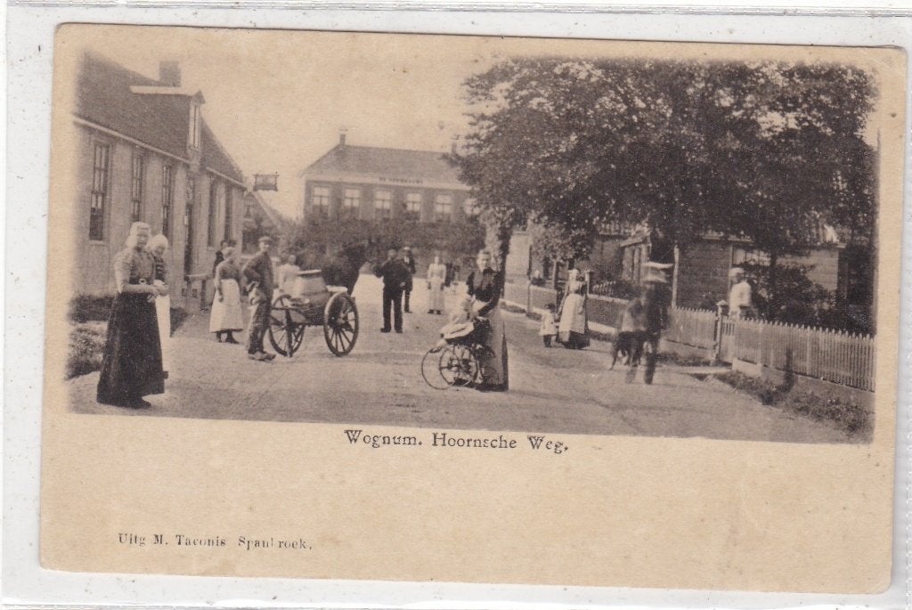 Wognum-Hoornsche Weg circa 1900 Topkaart, Ophalen of Verzenden, Voor 1920, Ongelopen, Noord-Holland