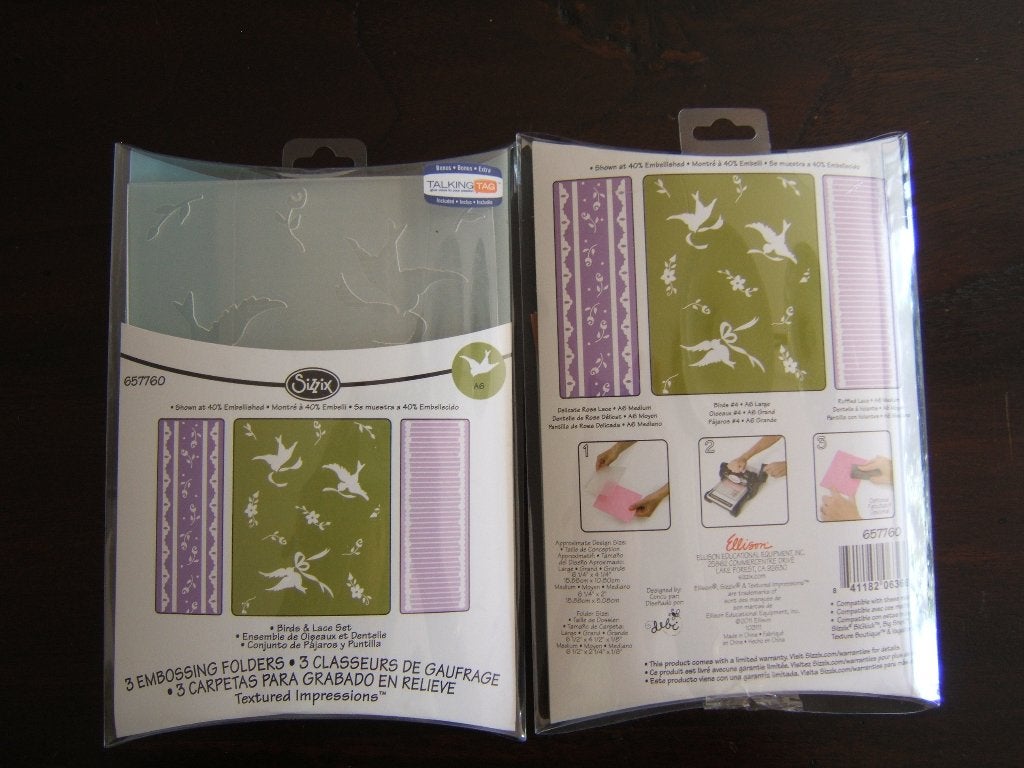 Sizzix textured impressions embossing folders , 5 soorten, Hobby en Vrije tijd, Kaarten | Zelf maken, Ophalen of Verzenden, Nieuw