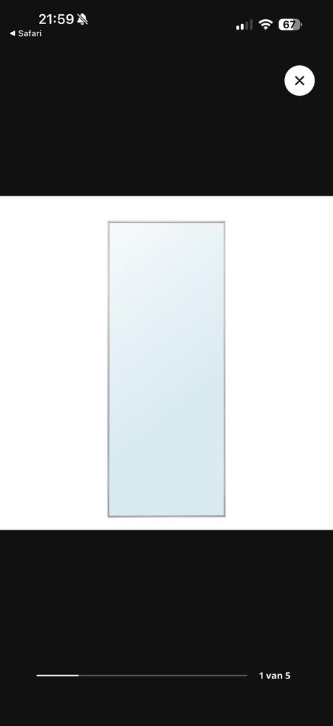 Ikea hovet spiegel 78x196cm, Huis en Inrichting, Woonaccessoires | Spiegels, Ophalen, Zo goed als nieuw, 75 tot 100 cm, 150 tot 200 cm