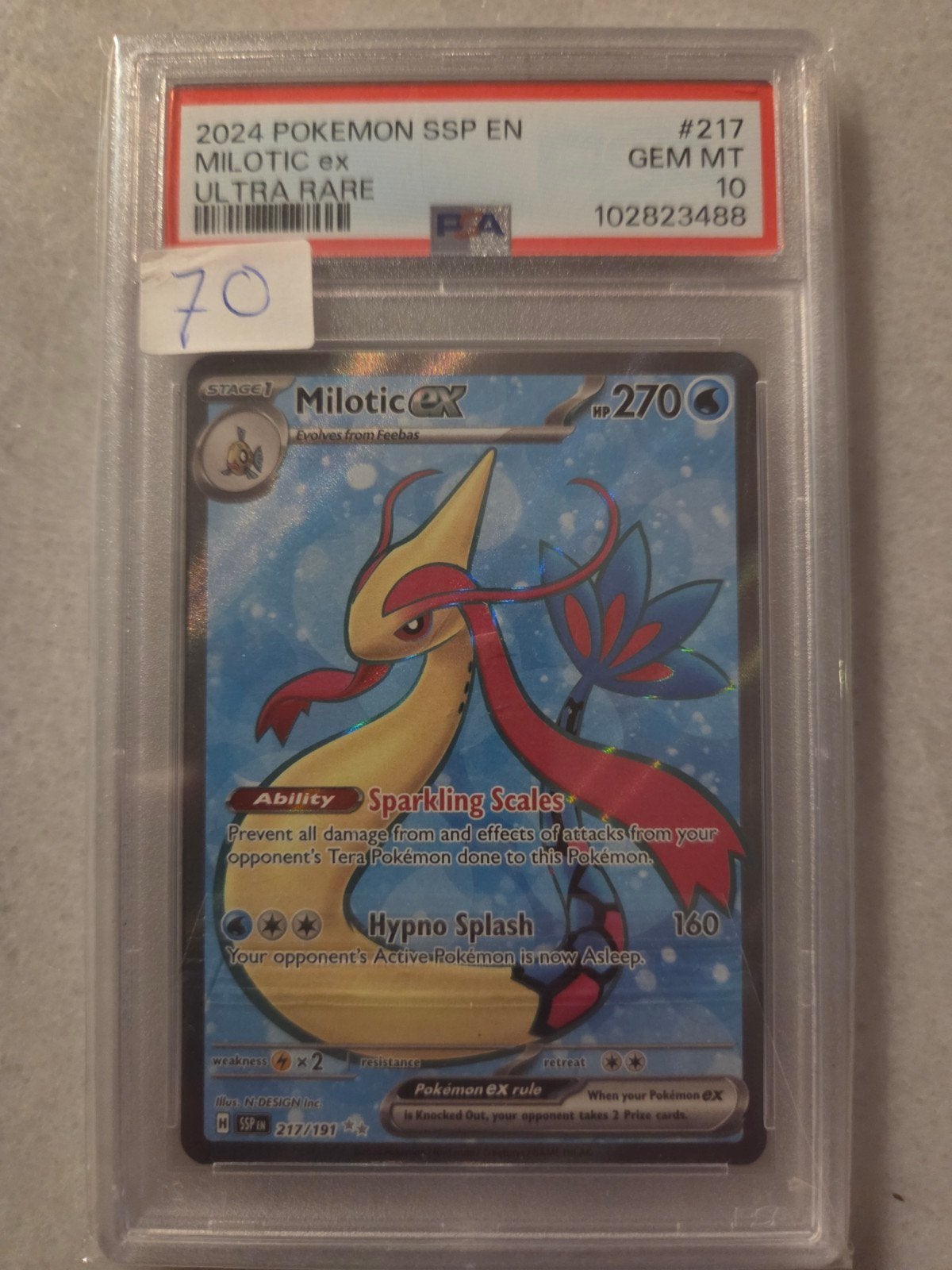 milotic ex #217 psa 10, Ophalen of Verzenden, Zo goed als nieuw