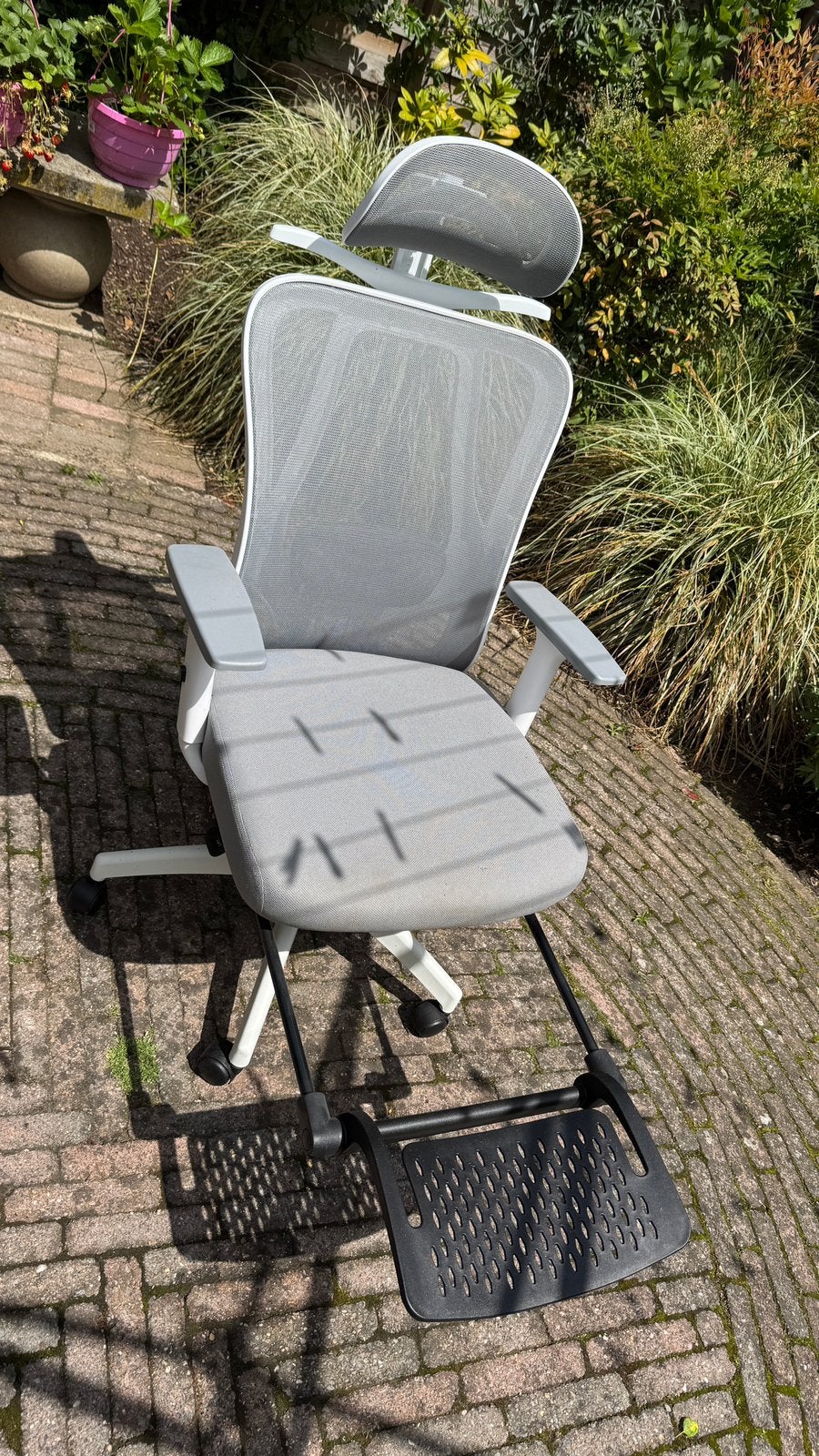 Gaming chair, Huis en Inrichting, Ophalen of Verzenden, Zo goed als nieuw, Grijs, Gaming bureaustoel