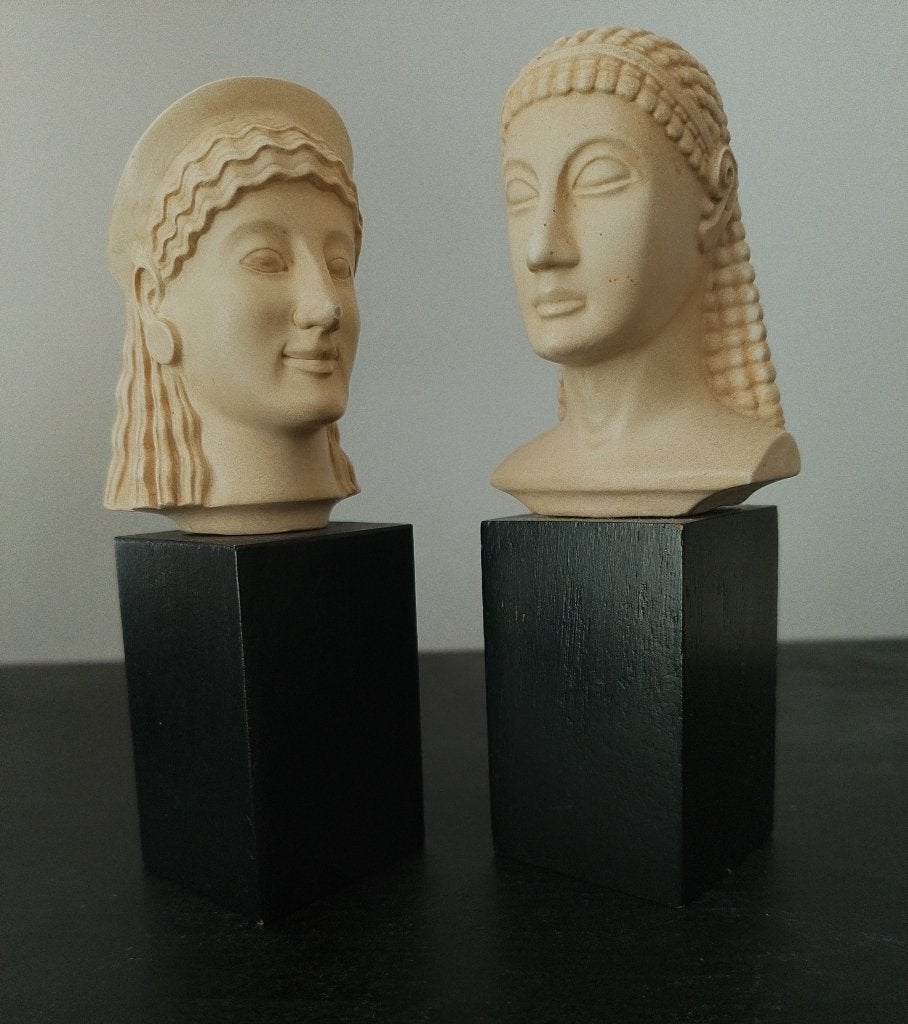Vintage - 2 Romeinse buste uit de PIXI Museum Collection, Minder dan 20 cm, Buste, Ophalen of Verzenden, Composieten