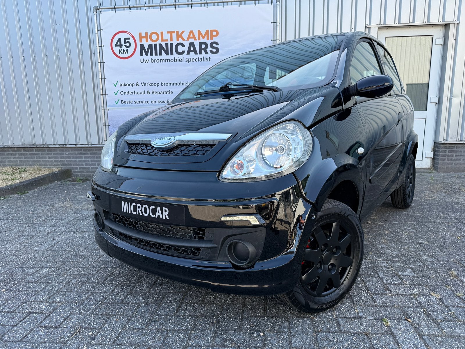 Microcar M.Go Brommobiel 45KM / ZWART / YANMAR / 2009, Ophalen, Holtkampminicars@gmail.com, Holtkamp Minicars, 16 km/u of meer