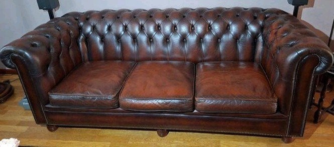 Chesterfield Balmoral Major 3-zitsbank, Huis en Inrichting, Ophalen, 100 tot 125 cm, Klassiek, Driepersoons