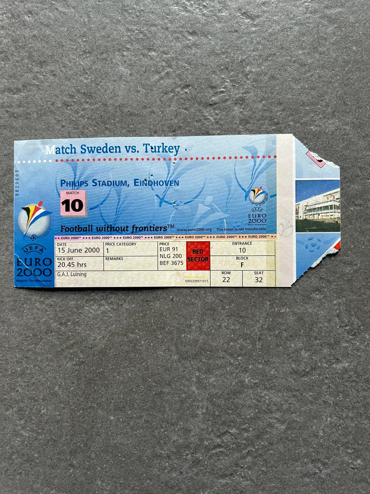 Zweden - Turkije ticket, Ophalen of Verzenden, Gebruikt, Buitenlandse clubs, Overige typen