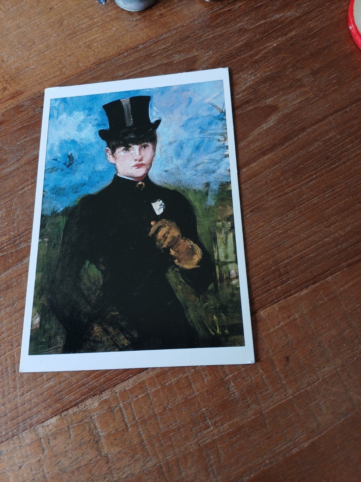 Ansichtkaart Edouard Manet amazone ongelopen, Ophalen of Verzenden, 1980 tot heden, Voertuig
