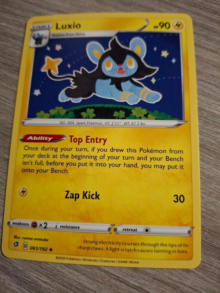Pokémon Kaart Luxio 061/192 - Zo goed als nieuw, Ophalen of Verzenden, Zo goed als nieuw, Losse kaart