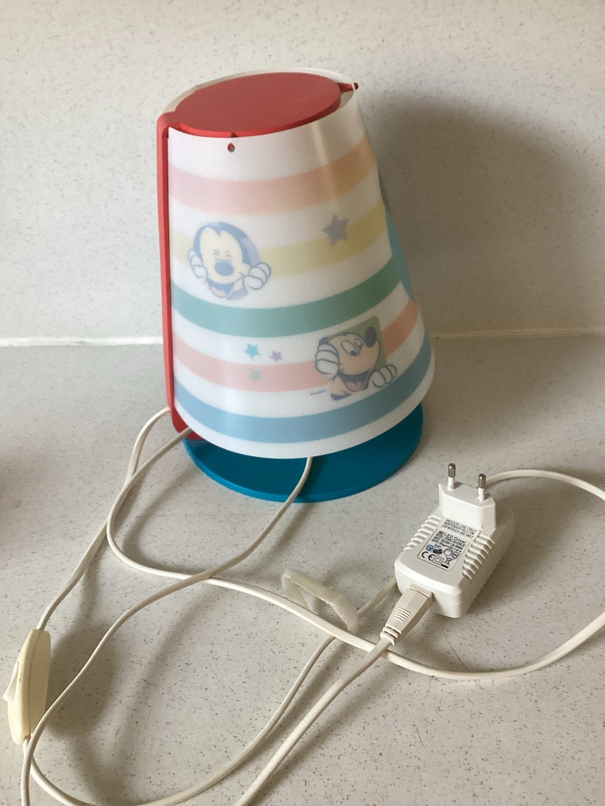 Philips Mickey Mouse kinderlamp - Zo goed als nieuw, Ophalen of Verzenden, Zo goed als nieuw, Meerkleurig, Lamp