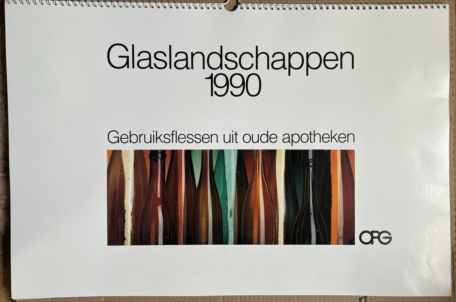 Kalender 1990 OPG - Glaslandschappen, Ophalen, Maandkalender