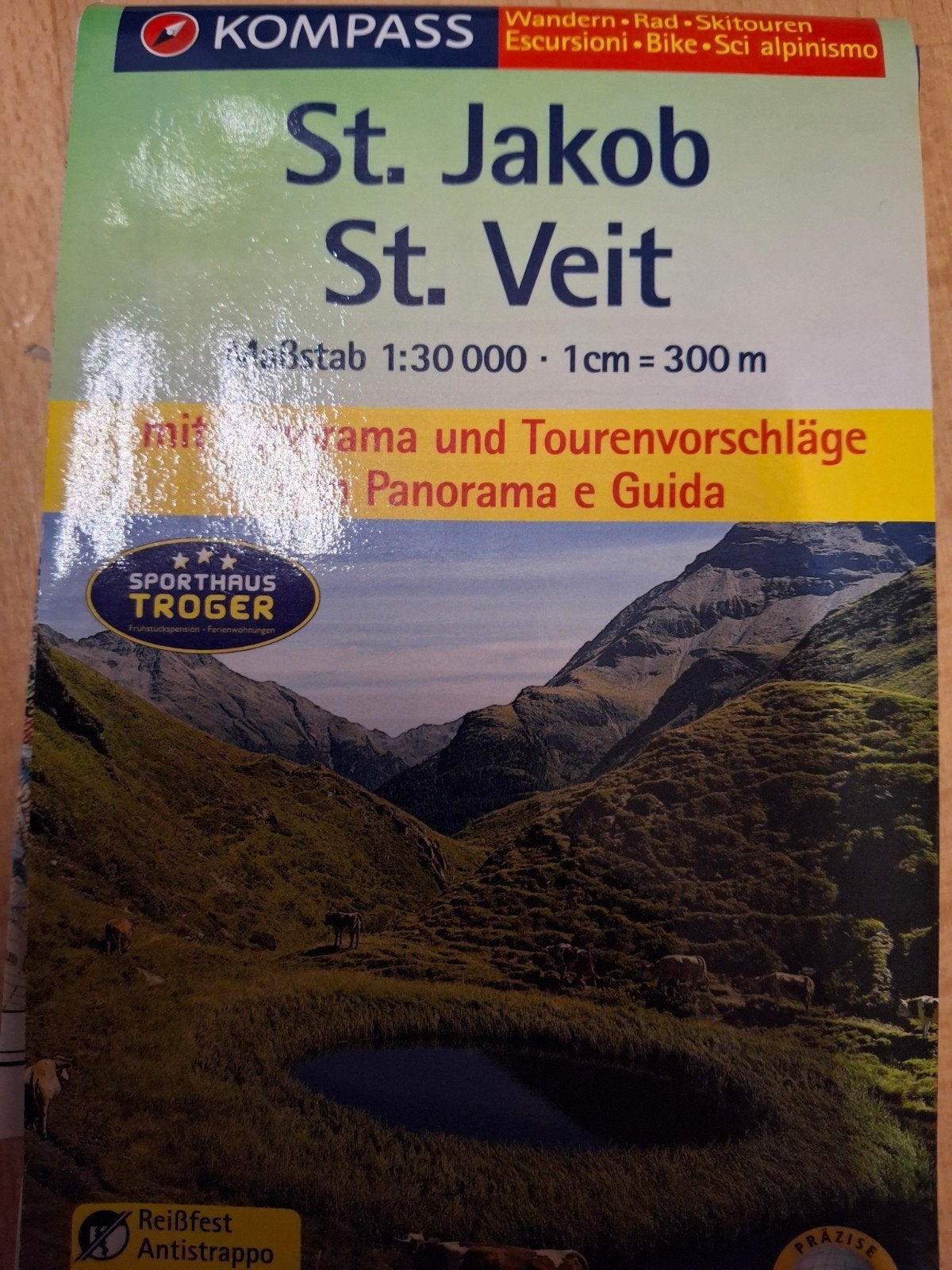 Wandelkaart Oost Tirol, rond St Jakob en St Veit, Ophalen of Verzenden, Zo goed als nieuw, 1800 tot 2000, Landkaart