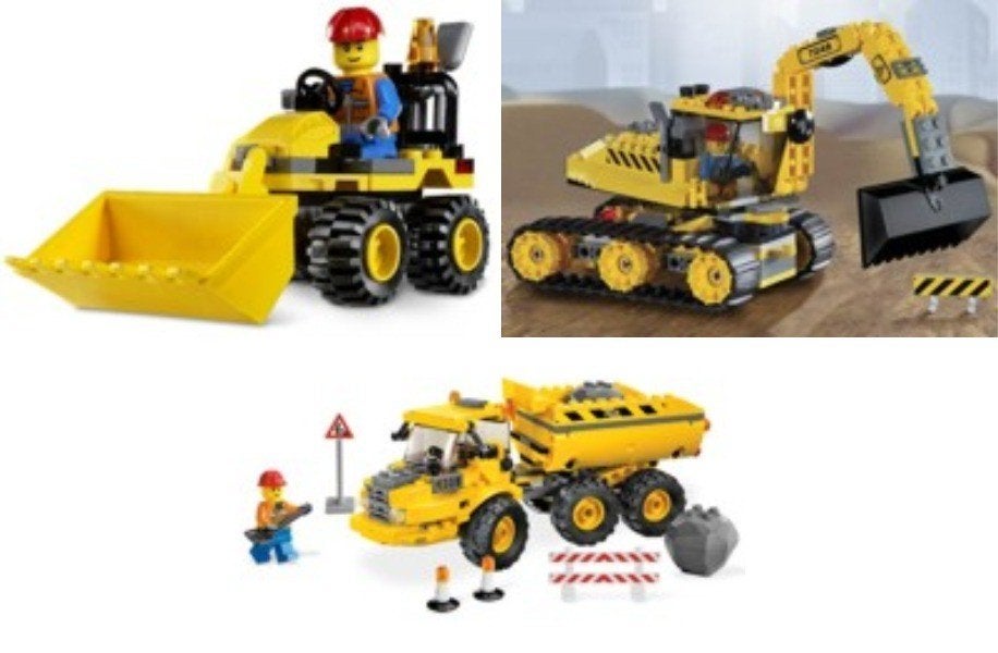 53. Lego City Bouw Voertuigen 3x, Kinderen en Baby's, Lego, Ophalen of Verzenden, Compleet, Complete set
