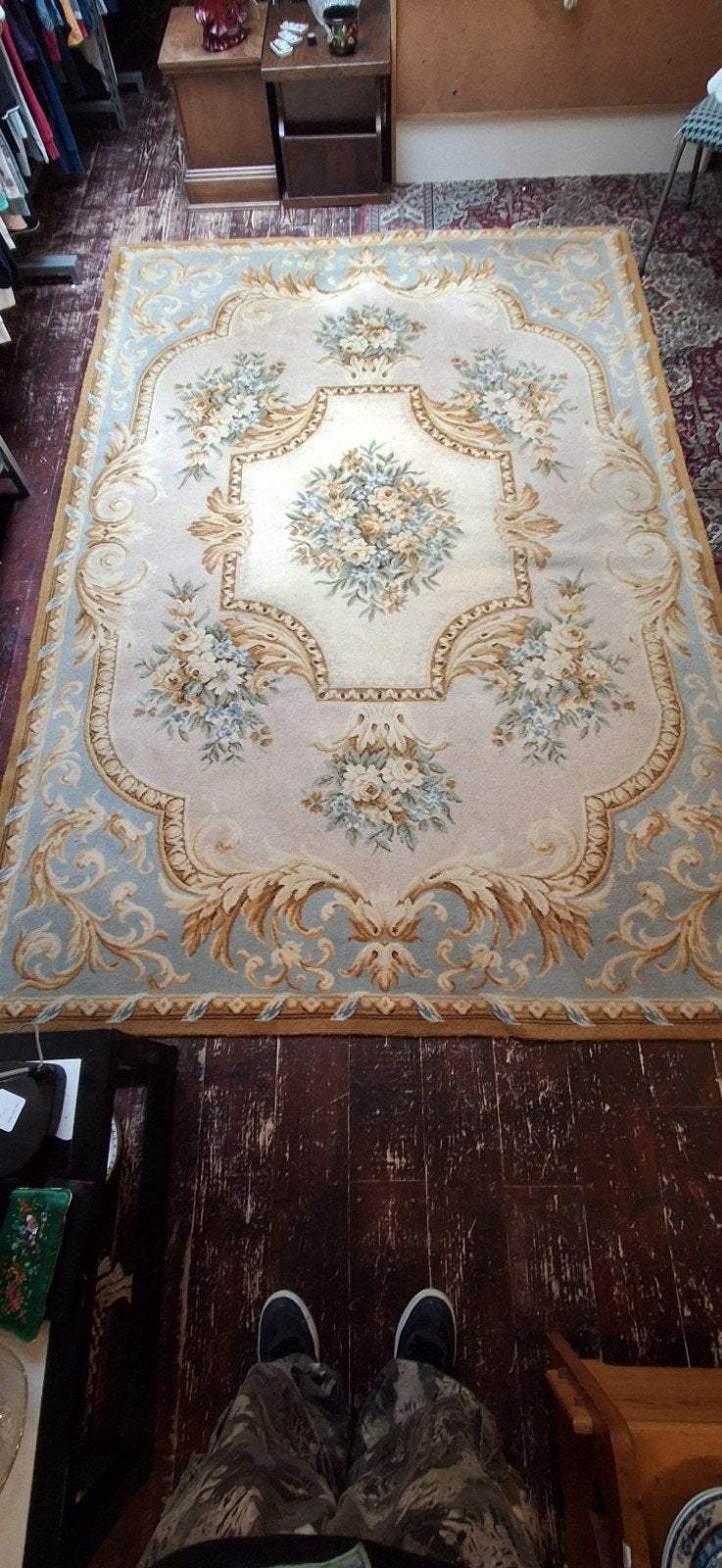 Groot klassiek vloerkleed met bloemmotief, Ophalen, Gebruikt, Klassiek, Barok, Bloemmotief, 150 tot 200 cm