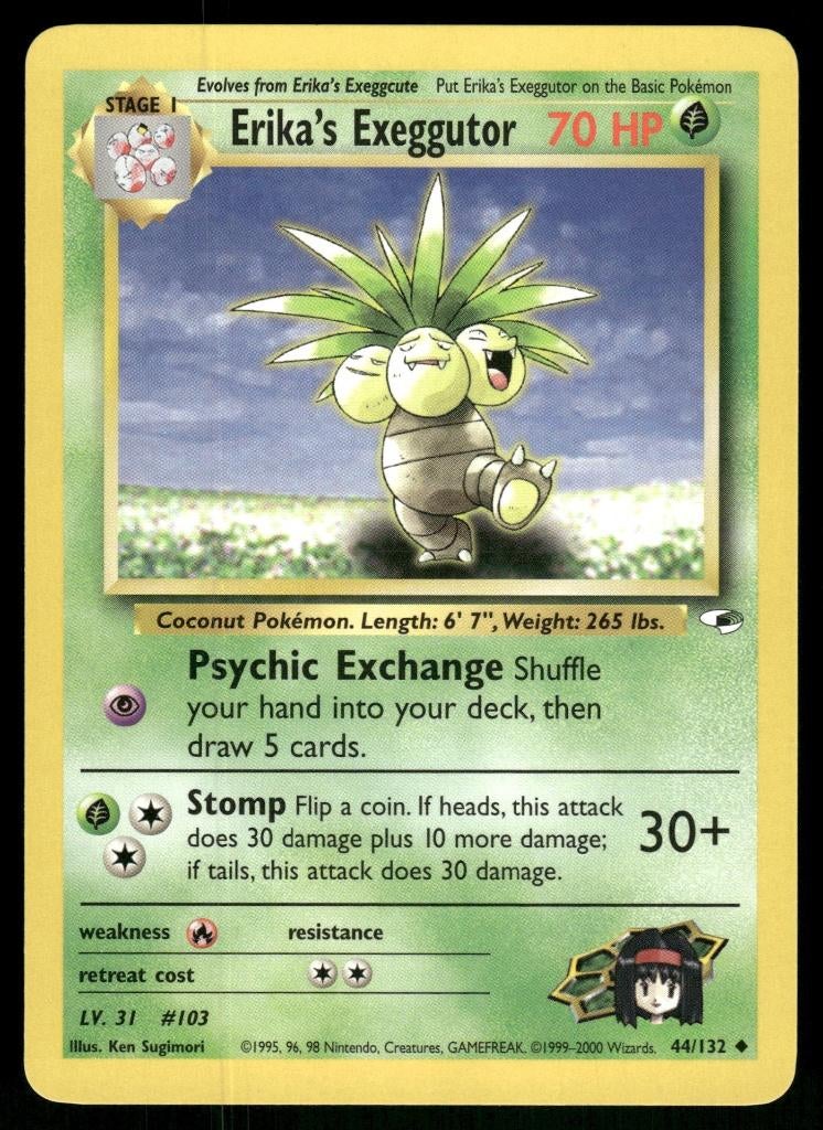 Erika's Exeggutor 44/132 - Gym Heroes (NM), Verzenden, Gebruikt