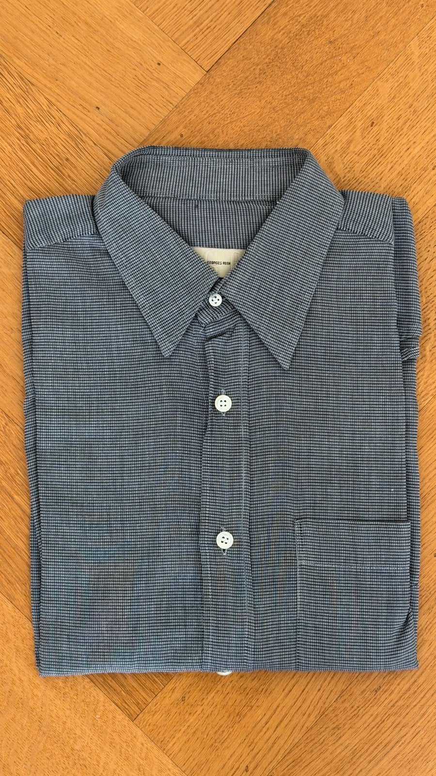 Vintage shirt Georges Rech Paris, Ophalen of Verzenden, Gedragen, Zwart