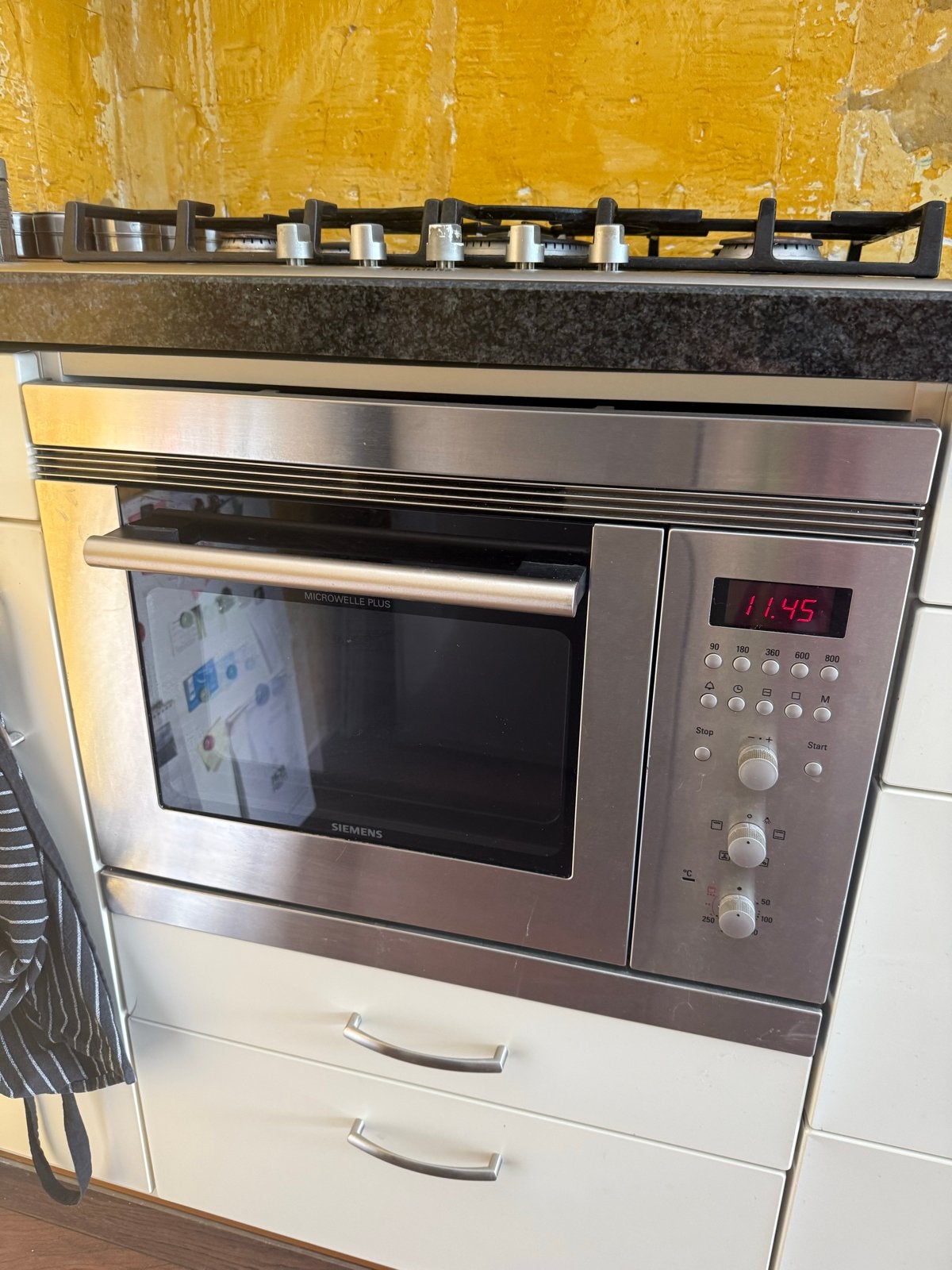Siemens Inbouw Combi-oven - Magnetron & Oven, Ophalen, 45 tot 50 cm, Gebruikt, Hete lucht