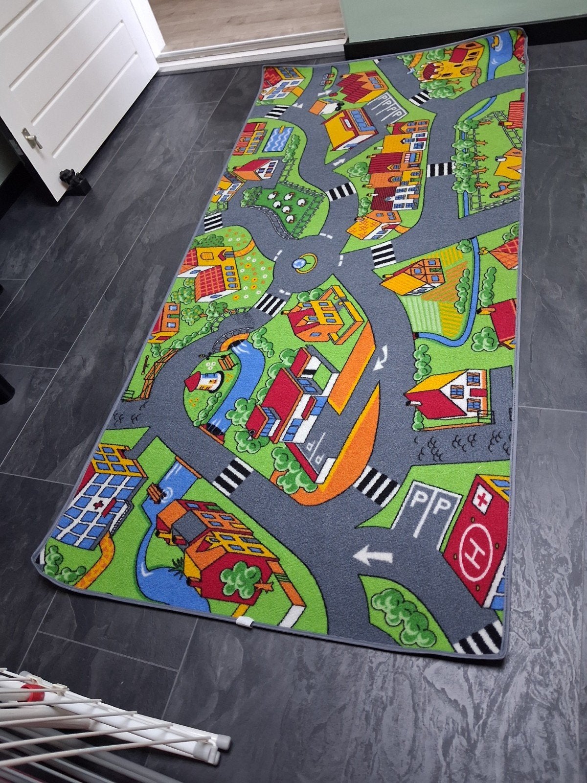 Speelkleed met wegen en stad voor kinderen, Ophalen of Verzenden