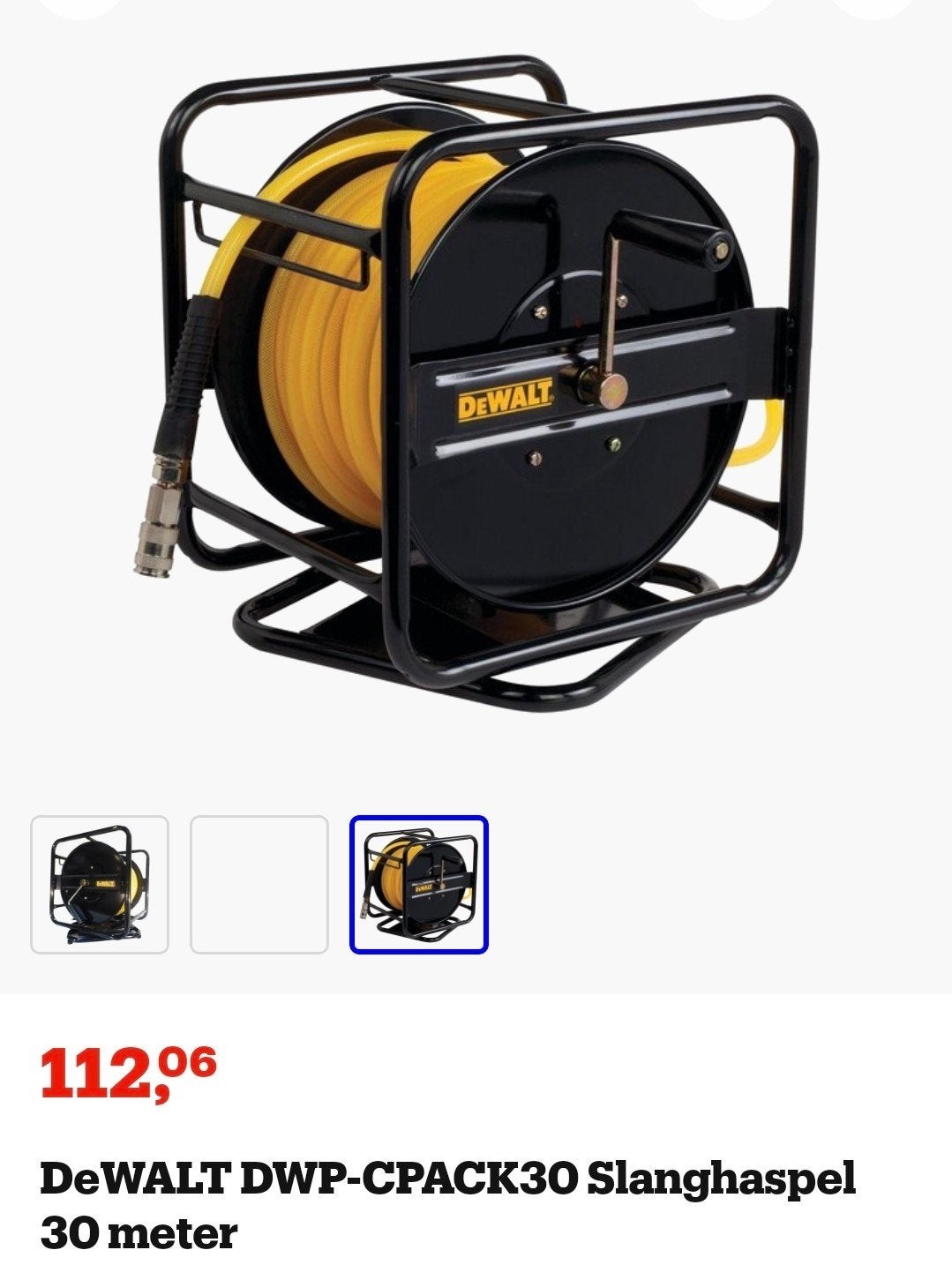 DeWALT DWP-CPACK30 Slanghaspel 30 meter, Ophalen, Gebruikt, 10 bar of meer