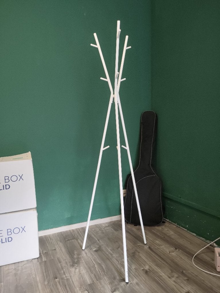 IKEA staande kapstok Clothes stand, white, 169 cm driepoot, Ophalen, Zo goed als nieuw, Metaal, Staande kapstok