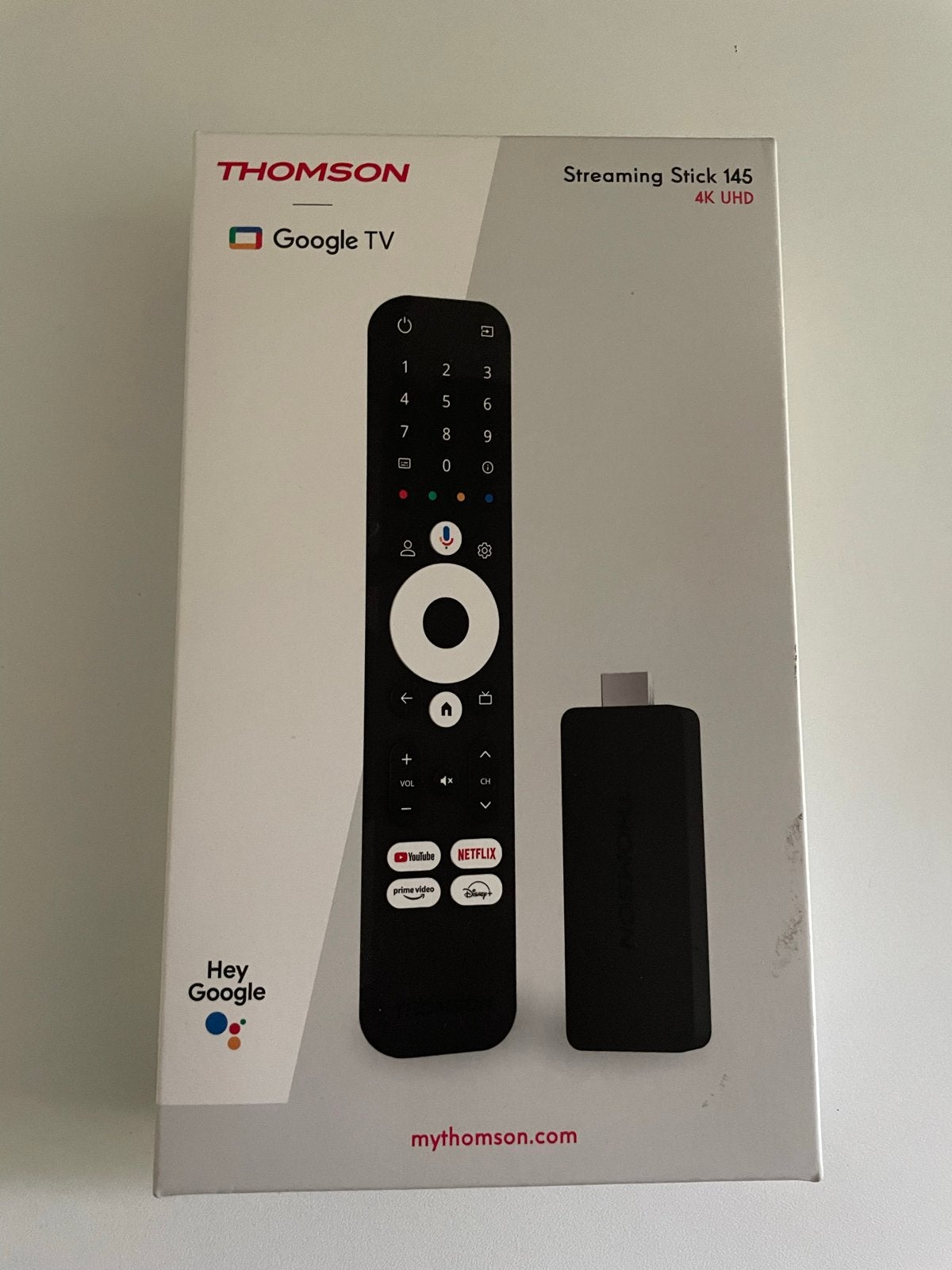 Thomson Streaming Stick 145 4K UHD met Google TV, Ophalen of Verzenden, Zo goed als nieuw, HDMI, Zonder harde schijf