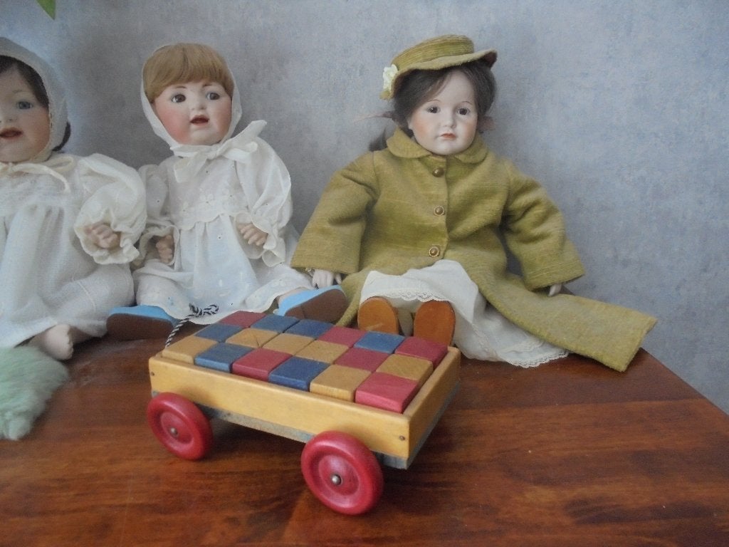 antieke blokjeskar, Antiek en Kunst, Ophalen of Verzenden