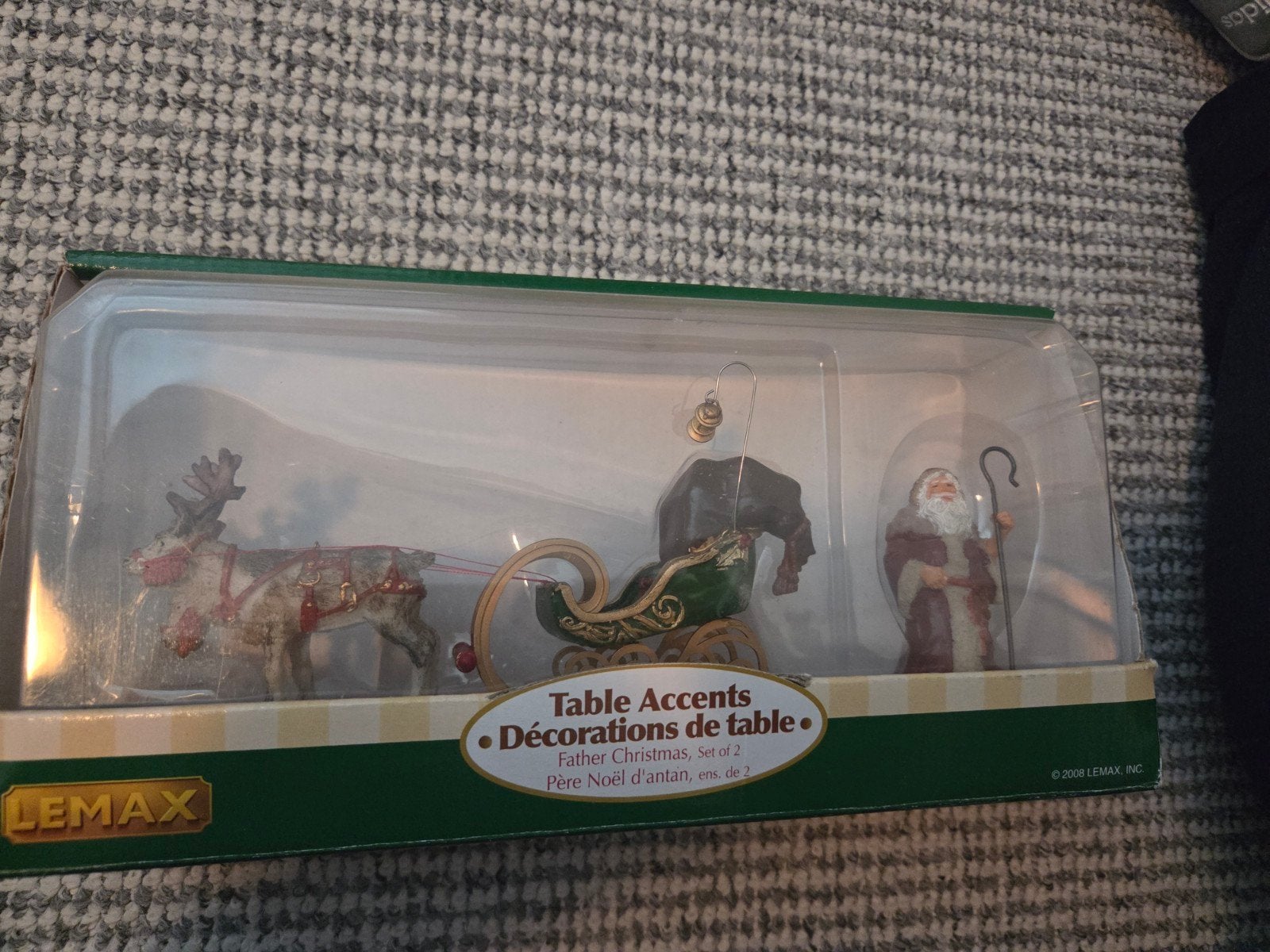 Tafeldecoratie kerst arreslee kerstman lemax, Diversen, Kerst, Ophalen of Verzenden, Zo goed als nieuw