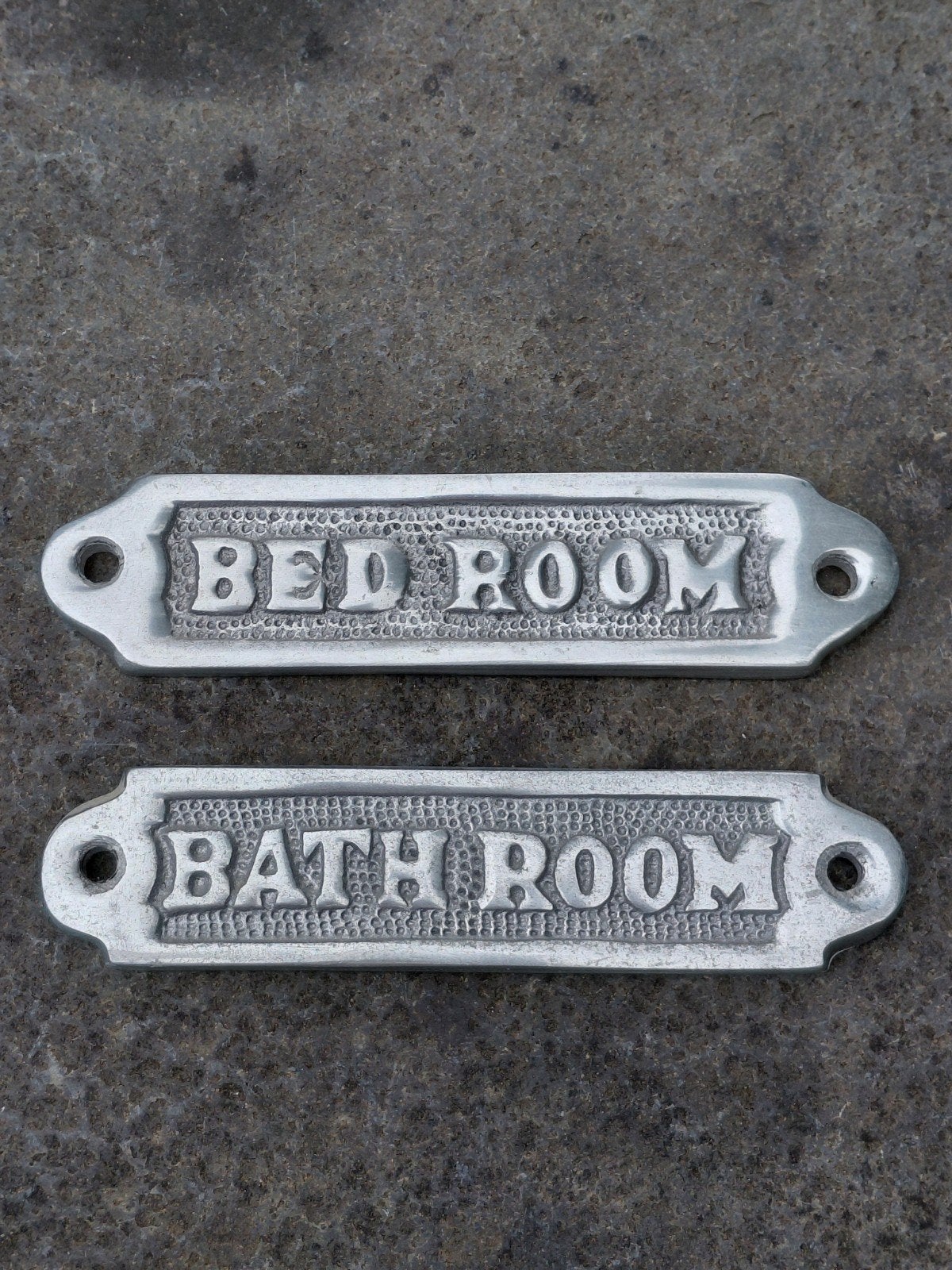 Metalen Deurbordjes: Badkamer & Slaapkamer, Vintage, Nieuw, Ophalen of Verzenden, Metaal