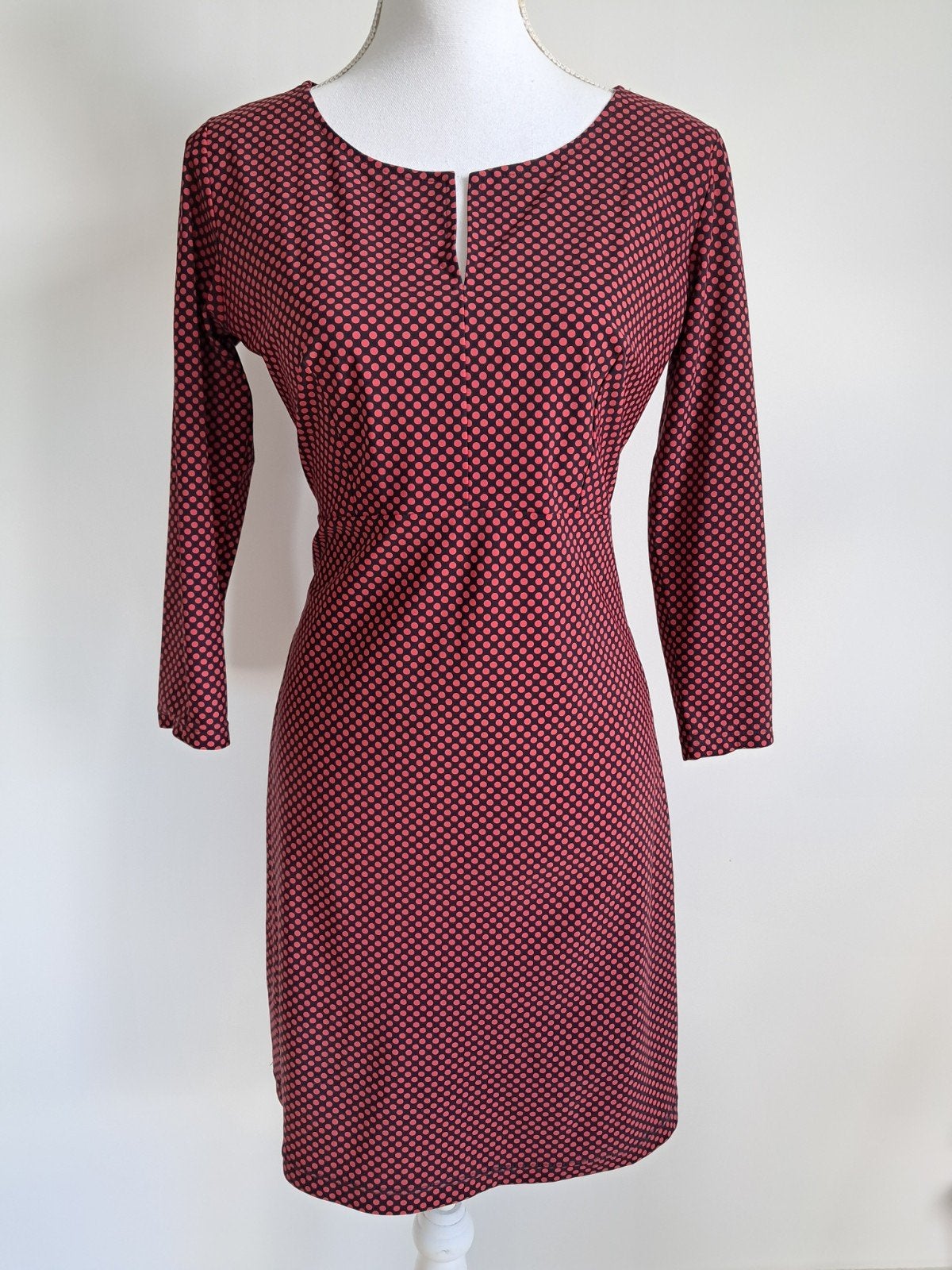 studio Anneloes travel jurk rood met blauwe stip maat s, Maat 38/40 (M), Studio Anneloes, Ophalen of Verzenden, Zo goed als nieuw