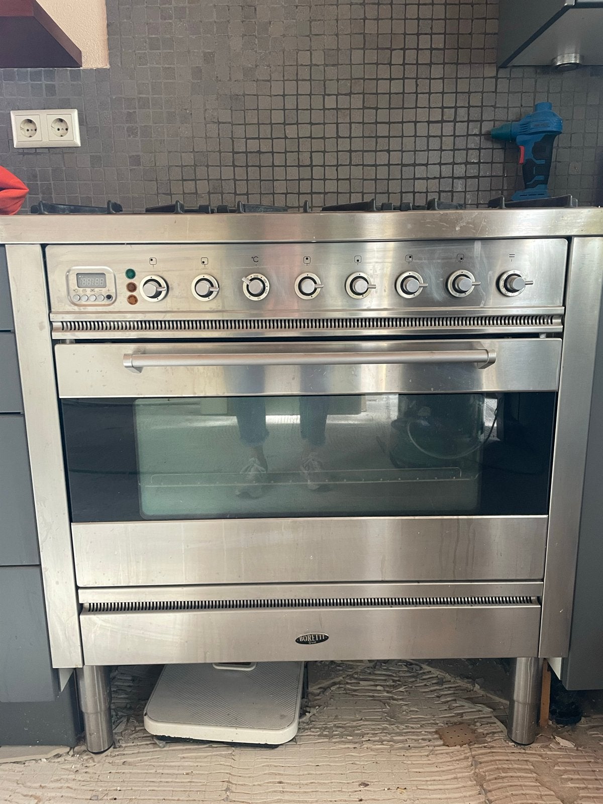 Boretti Fornuis met 6 gaspitten en oven, Ophalen, Gebruikt, 60 cm of meer, Gas