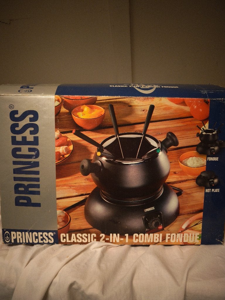 Combi fondueset Princess 6 pers, Ophalen of Verzenden, Gebruikt, Elektrisch, Fondueset