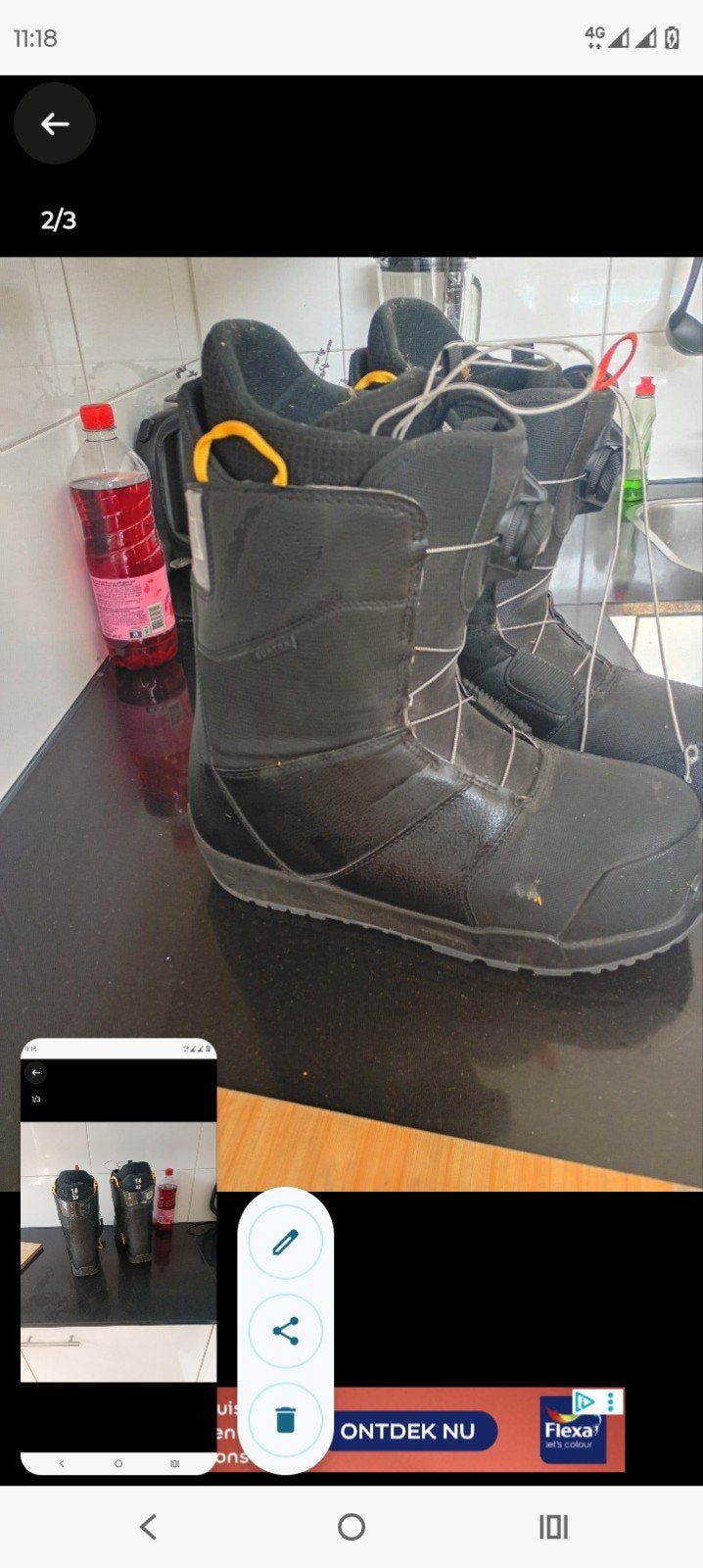 Snowboard schoenen maat 47, Ophalen