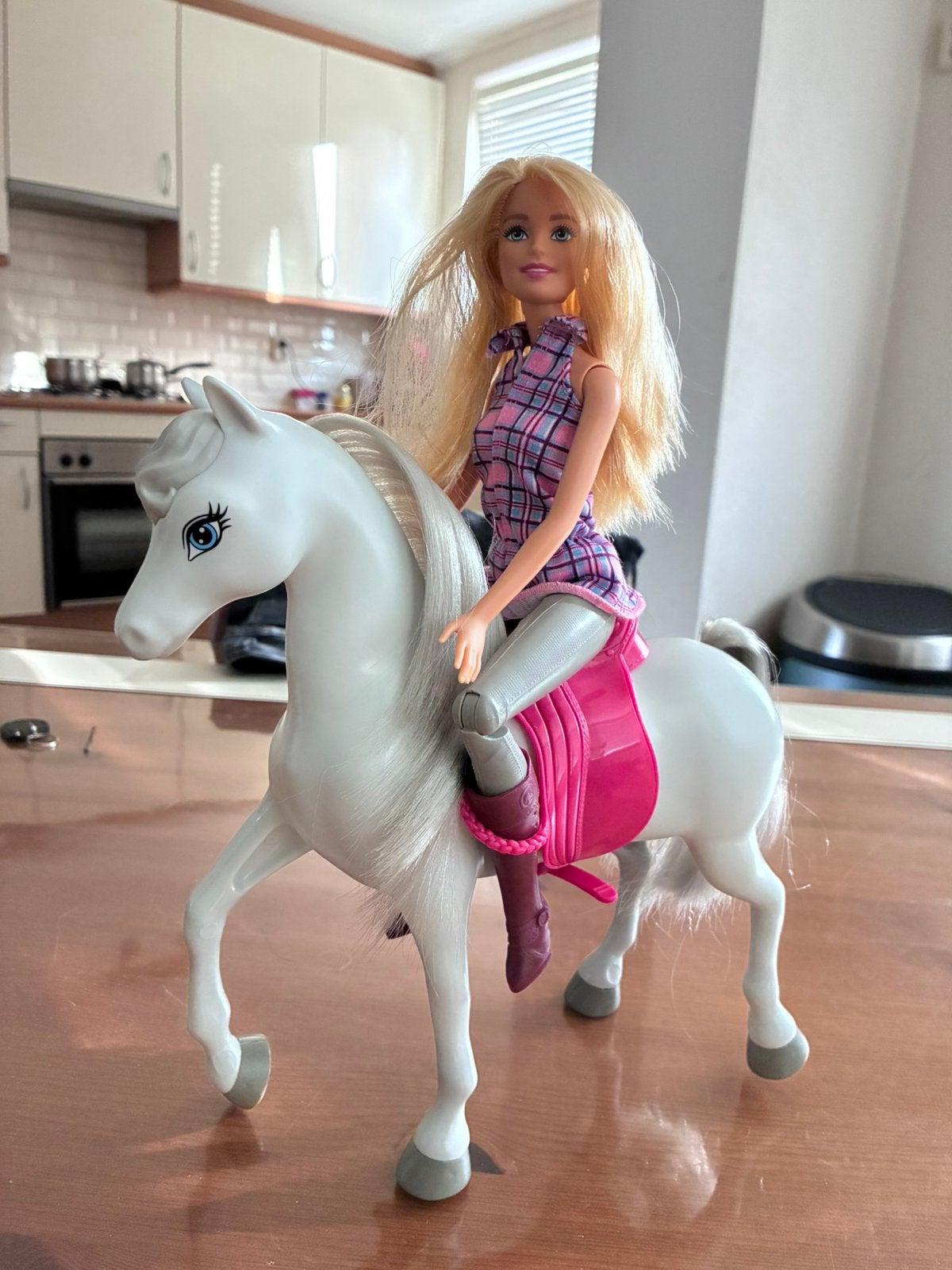 Barbie met paard, Ophalen, Gebruikt, Barbie