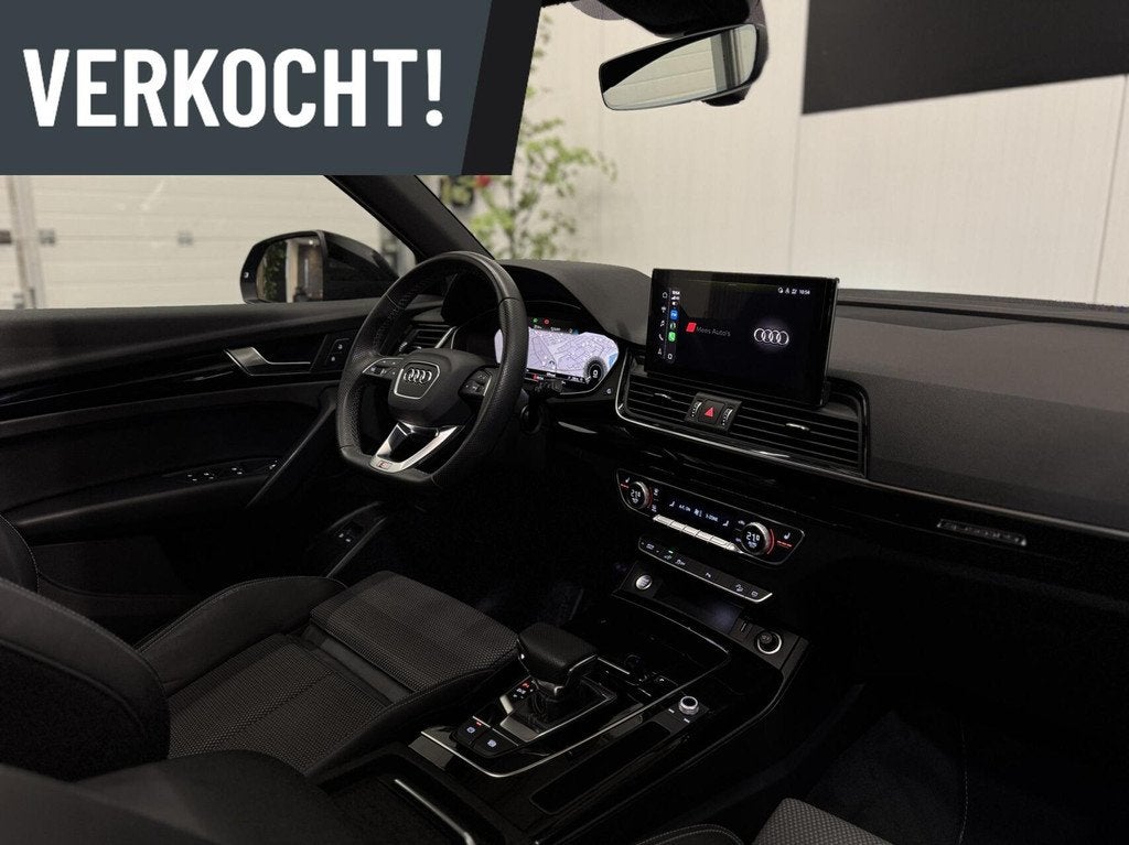 Audi Q5 50 TFSI e Quattro|S edition|Panorama|21"|CarPlay|, Automaat, Gebruikt, 4 cilinders, Leder en Stof